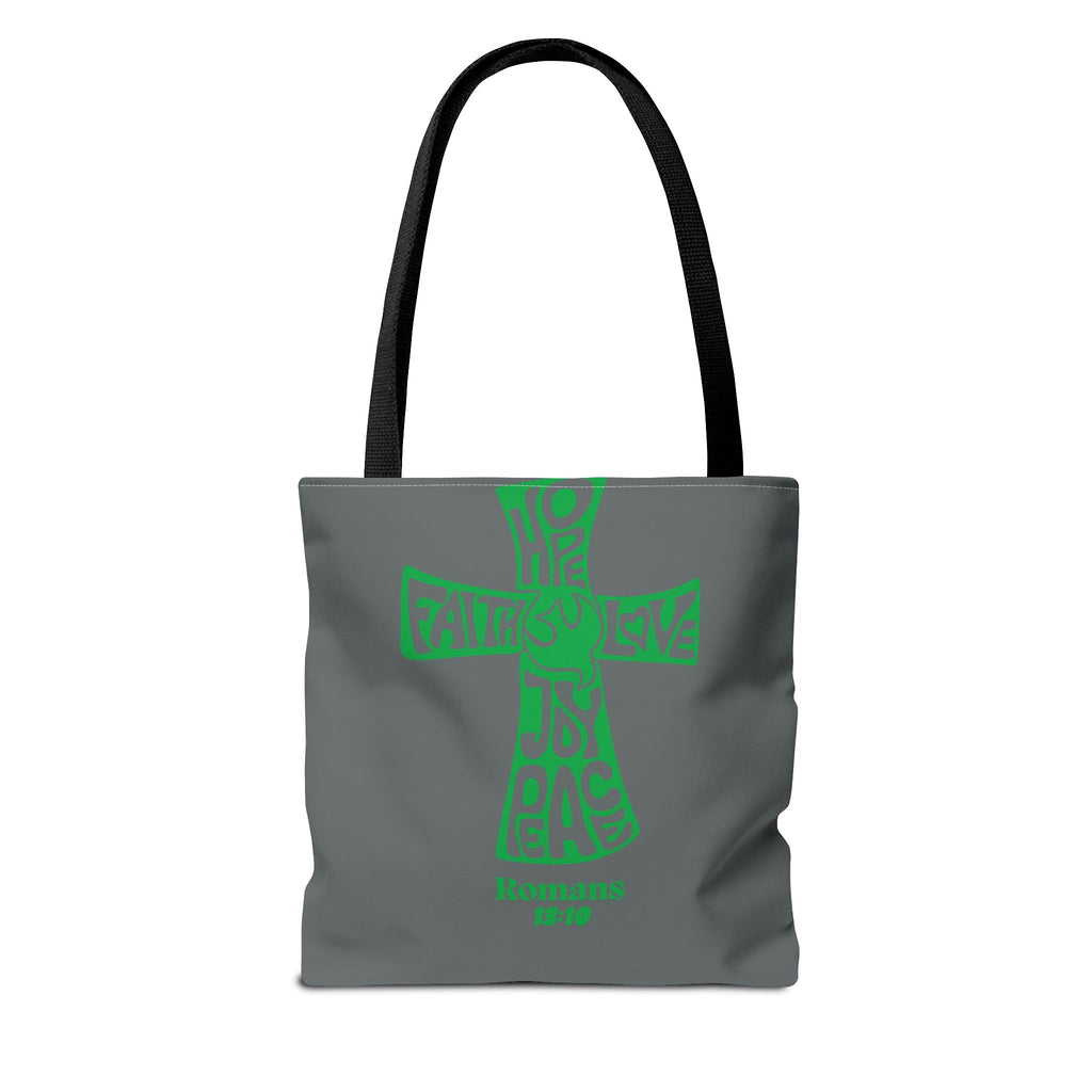 Faith-Inspired Tote Bag, Motivational Cross Design, Spiritual Gift, Everyday Use, Eco-Friendly Fashion, Religious Accessories