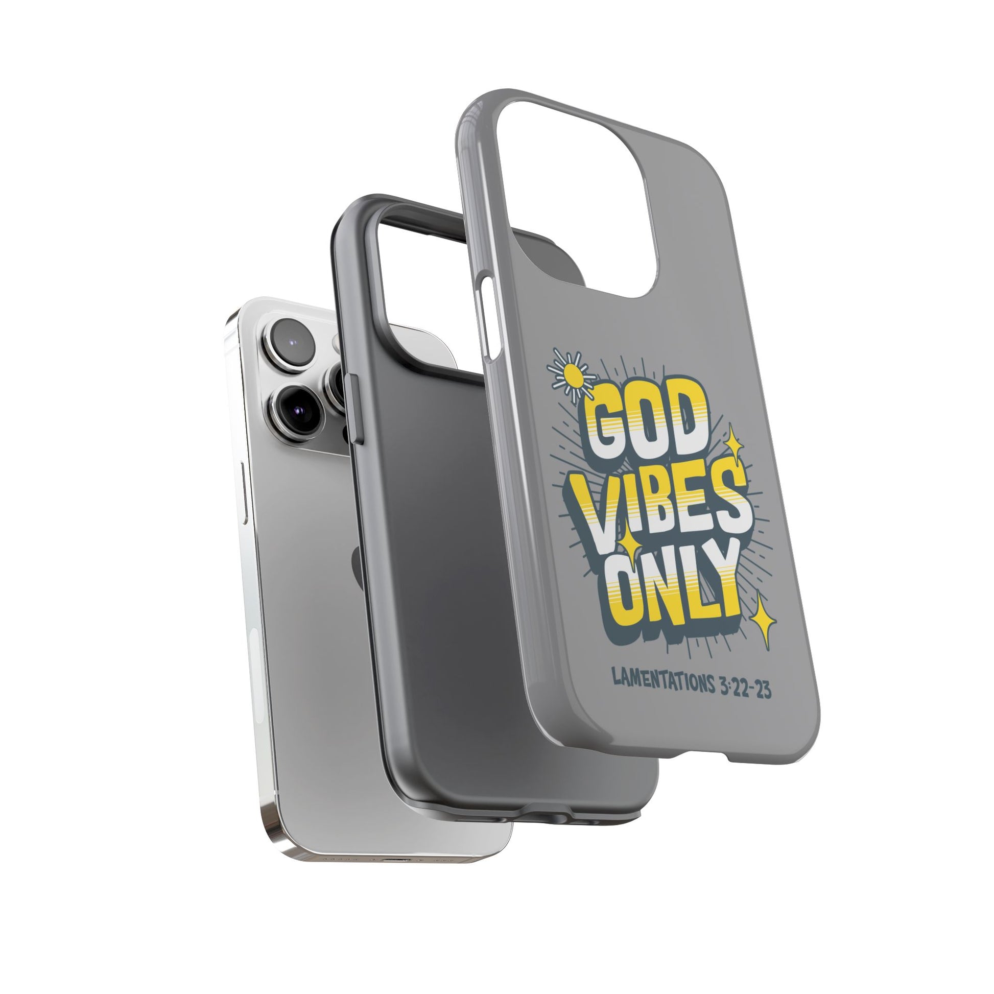 God Vibes Only Phone Case - Inspirational Tough Case, Positive Message Cover, Gift for Faith, Spirituality, Encouragement