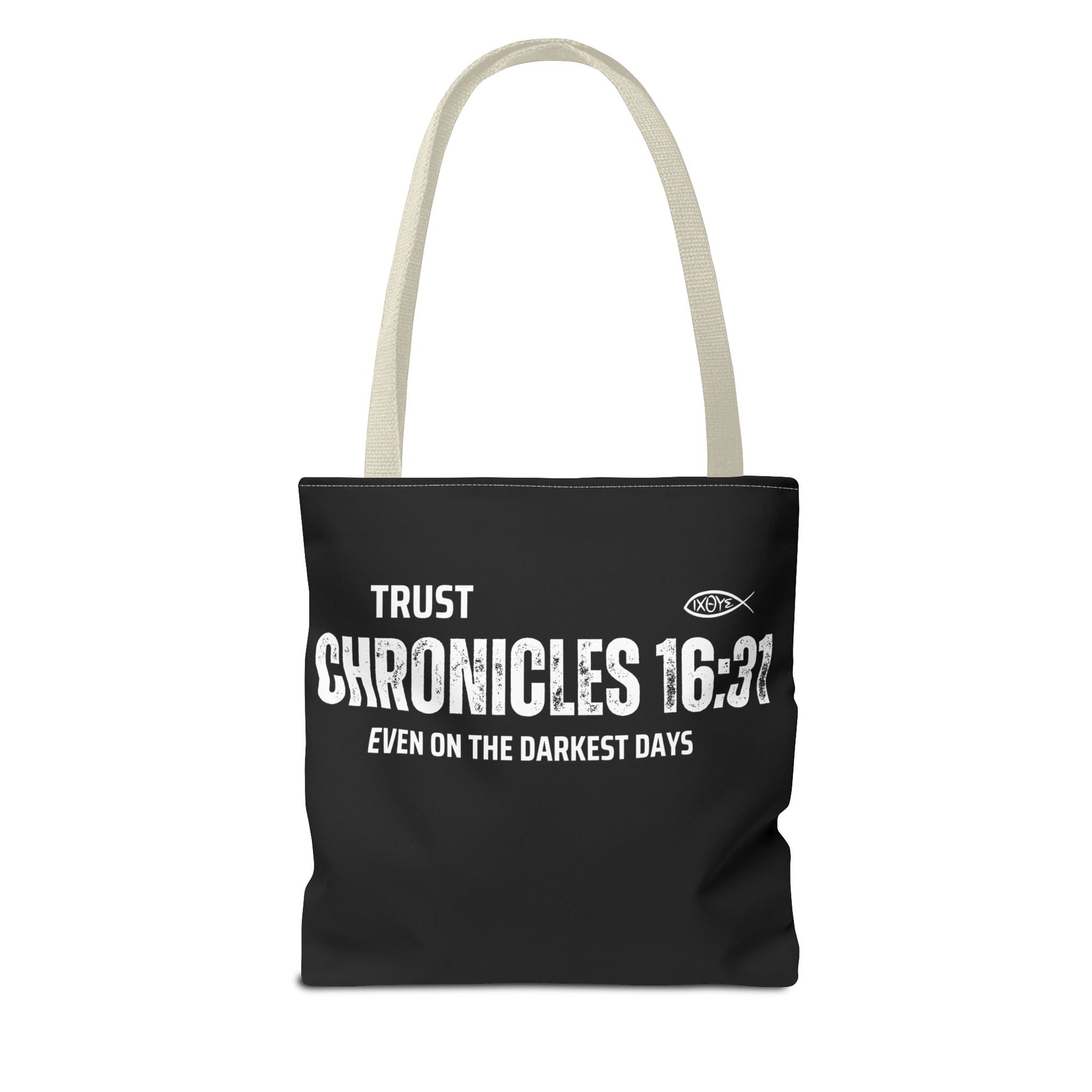 Inspirational Tote Bag - Trust Chronicles 16:31, Faith-themed Gift, Bible Verse Tote, Motivational Shopping Bag, Christian Message Accessory