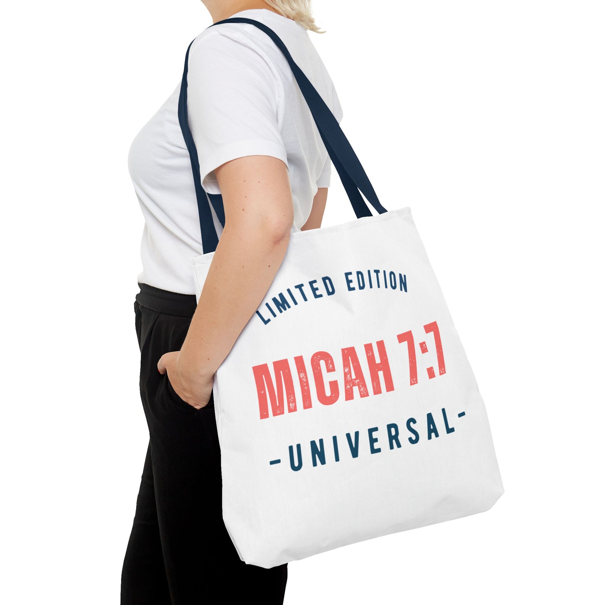 Limited Edition Inspirational Tote Bag - Micah 7:1, Motivational Carryall, Christian Gift, Everyday Tote, Reusable Shopping Bag