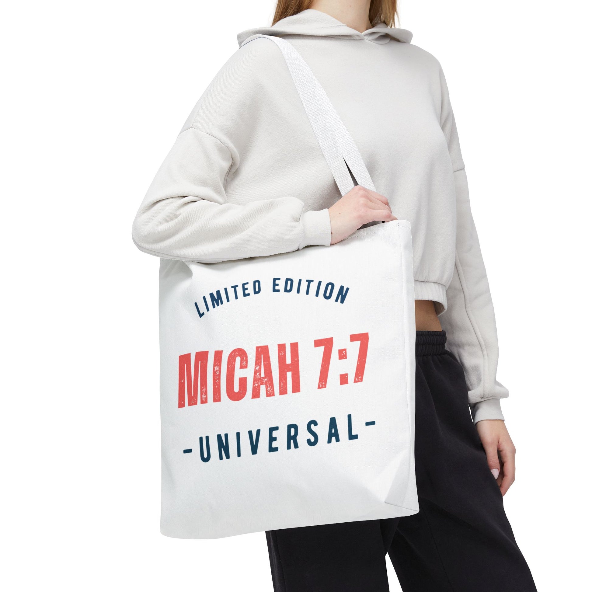 Limited Edition Inspirational Tote Bag - Micah 7:1, Motivational Carryall, Christian Gift, Everyday Tote, Reusable Shopping Bag