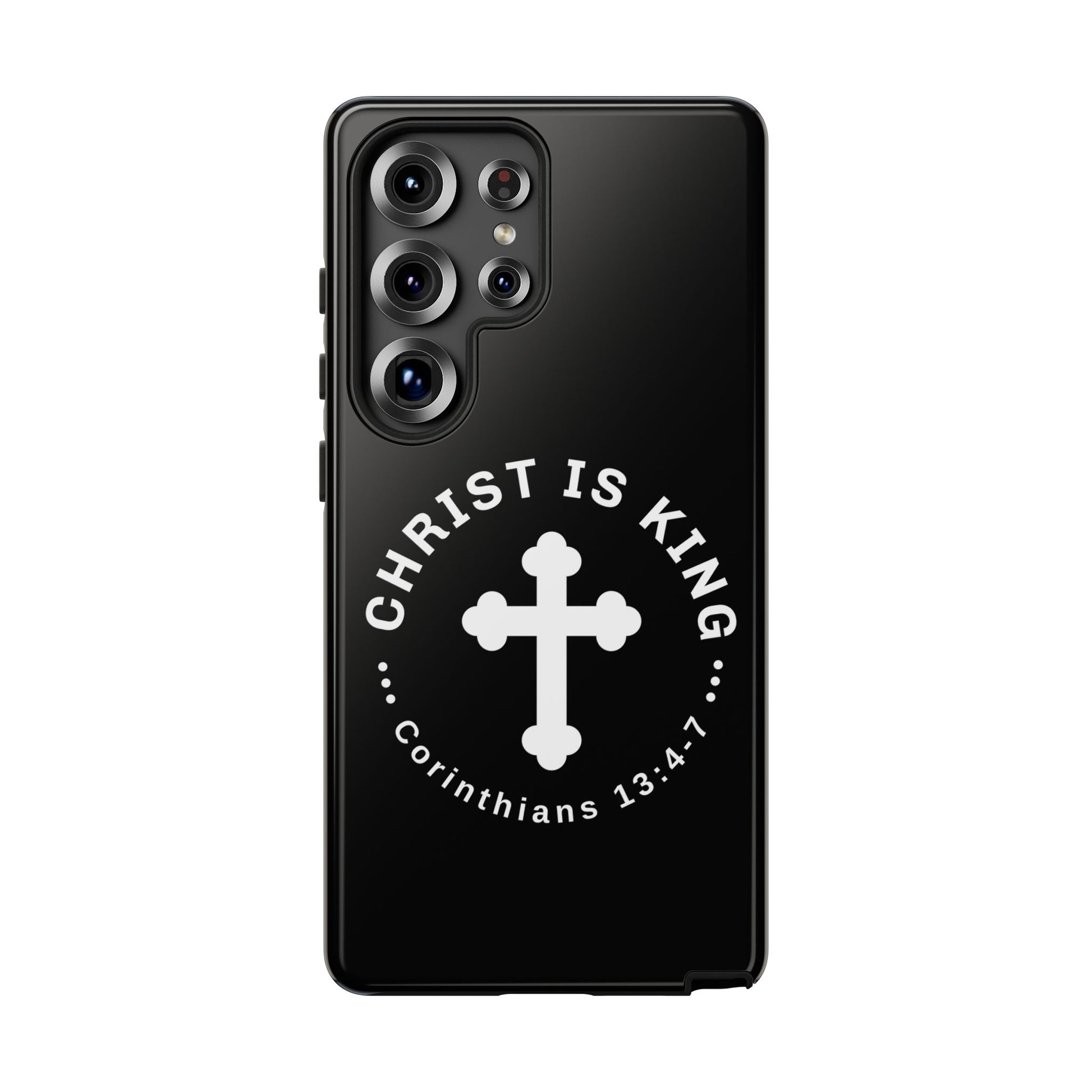 ⭐ Christ is King Phone Case – Tough Cases, Christian Gift, Bible Verse Merchandise, Cross Design, Faith Accessories