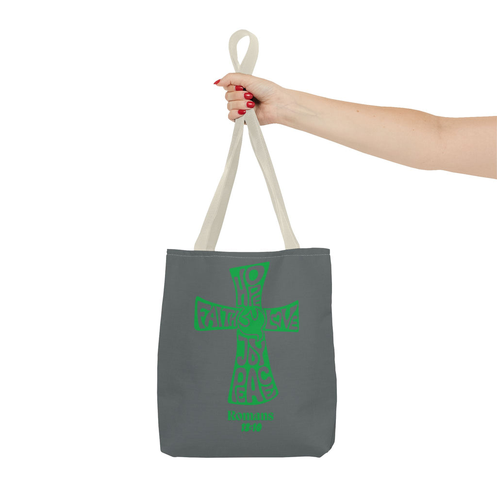 Faith-Inspired Tote Bag, Motivational Cross Design, Spiritual Gift, Everyday Use, Eco-Friendly Fashion, Religious Accessories