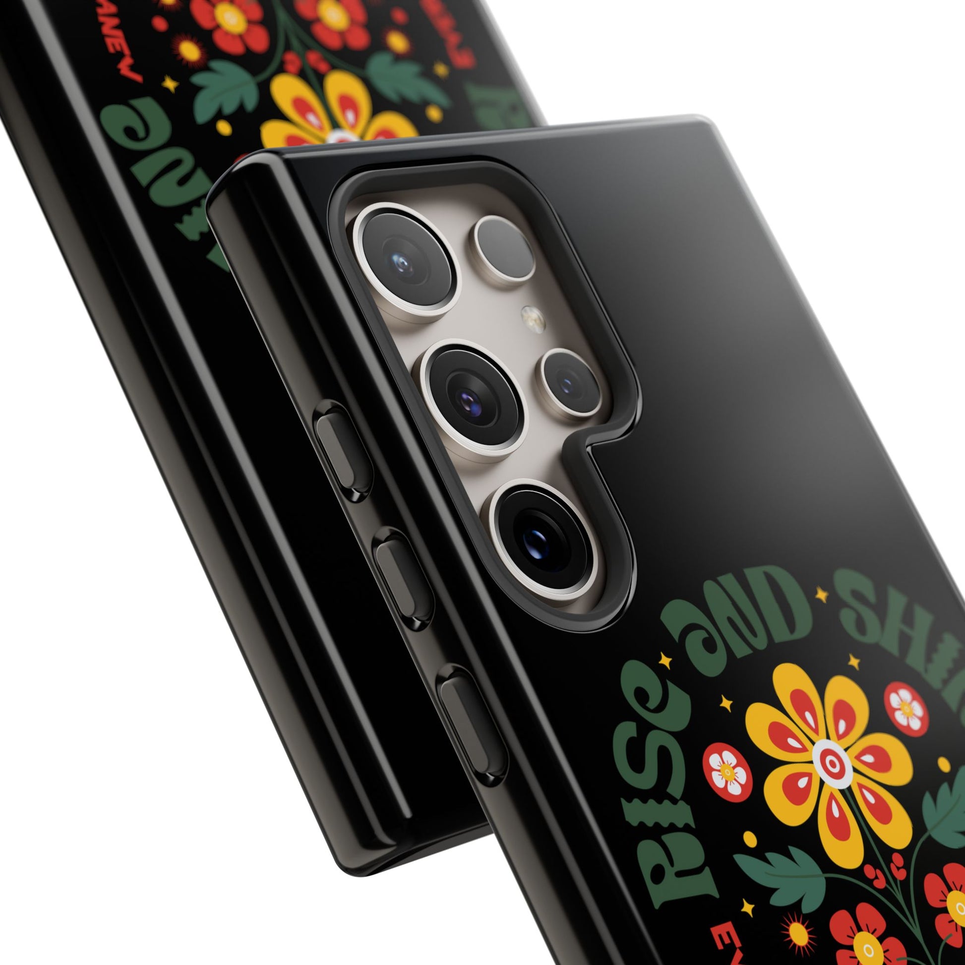 Floral "Rise and Shine" Galatians 6:9 Phone Case – Motivational Christian Gift