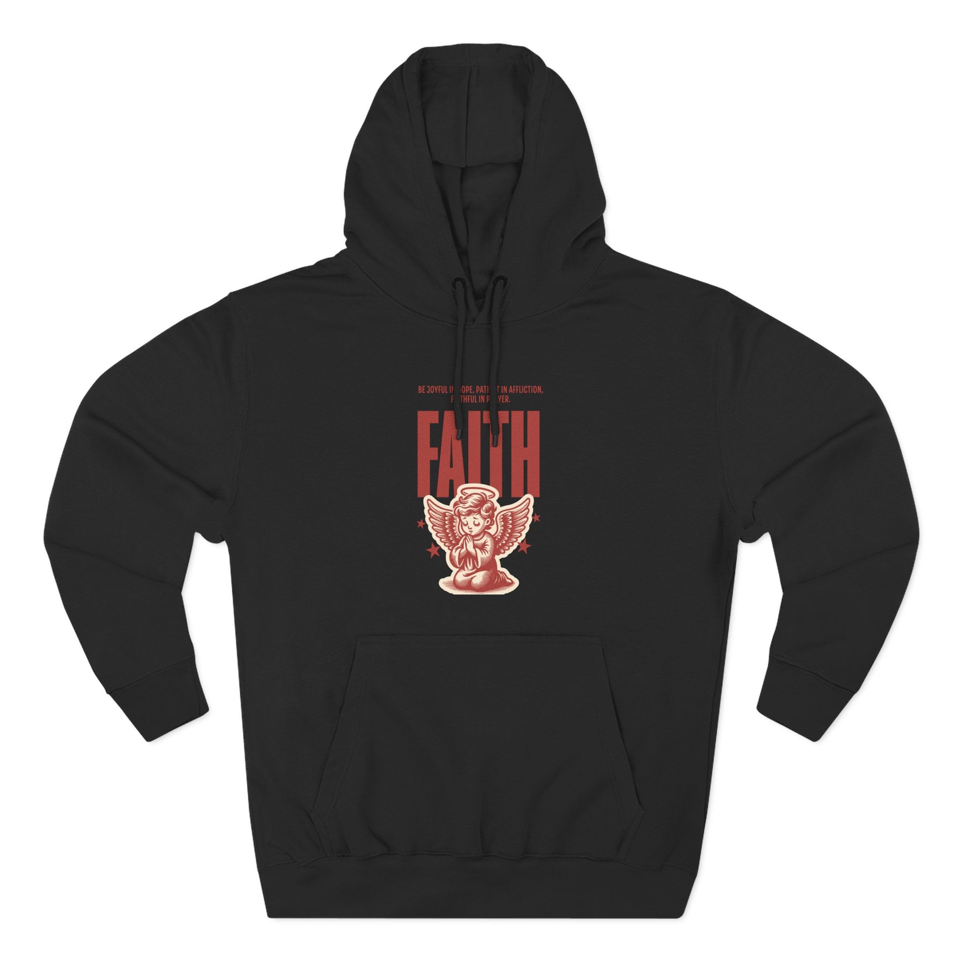 Faith-Inspired Three-Panel Fleece Hoodie, Cozy Spiritual Apparel, Perfect Gift for Friends, Casualwear for Everyday