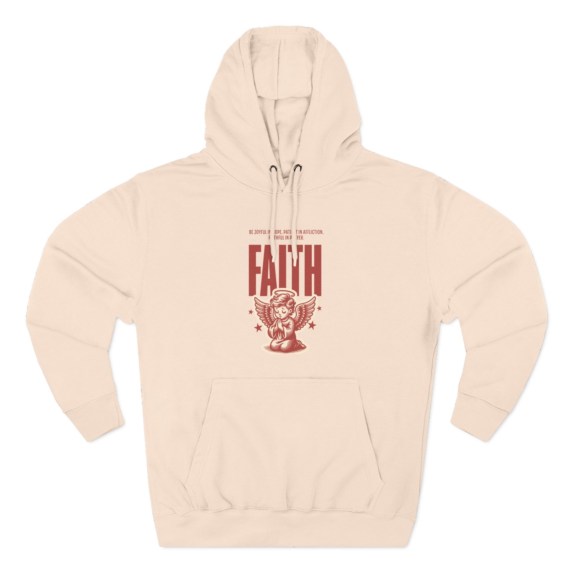 Faith-Inspired Three-Panel Fleece Hoodie, Cozy Spiritual Apparel, Perfect Gift for Friends, Casualwear for Everyday