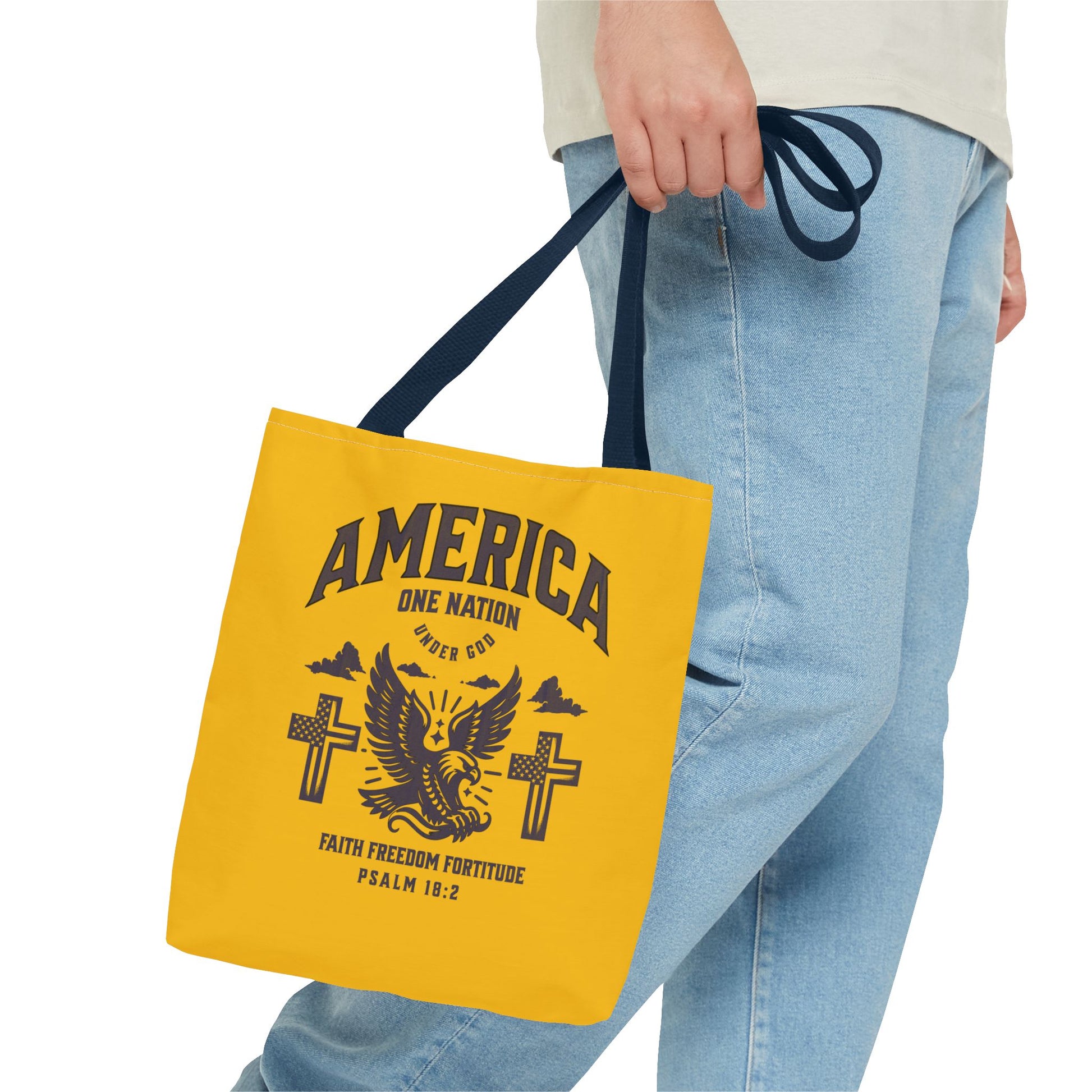 ⭐ America Faith Tote Bag – Bold Patriotic & Faith Statement