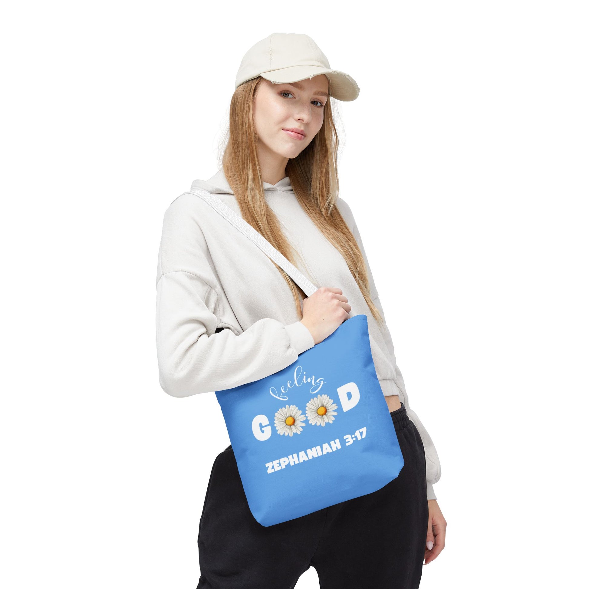 Inspirational Tote Bag - Feeling Good, Floral Design, Scripture Quote, Motivational Gift, Everyday Use, Church Events