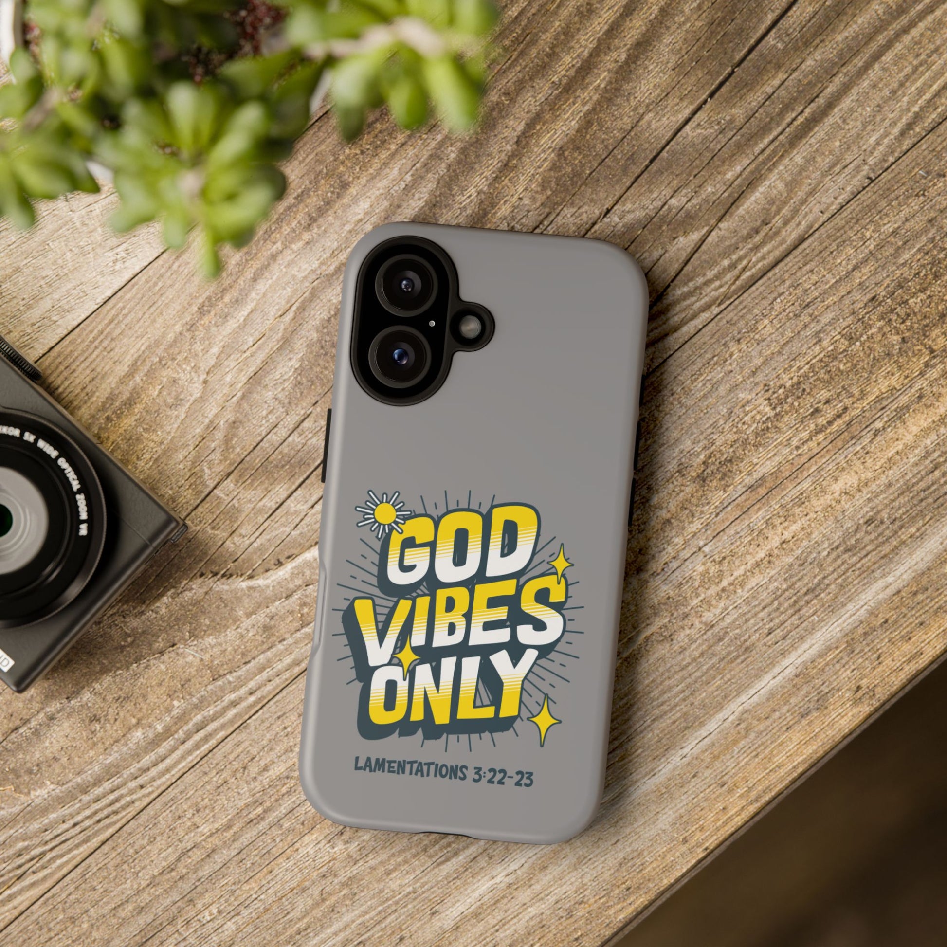 God Vibes Only Phone Case - Inspirational Tough Case, Positive Message Cover, Gift for Faith, Spirituality, Encouragement