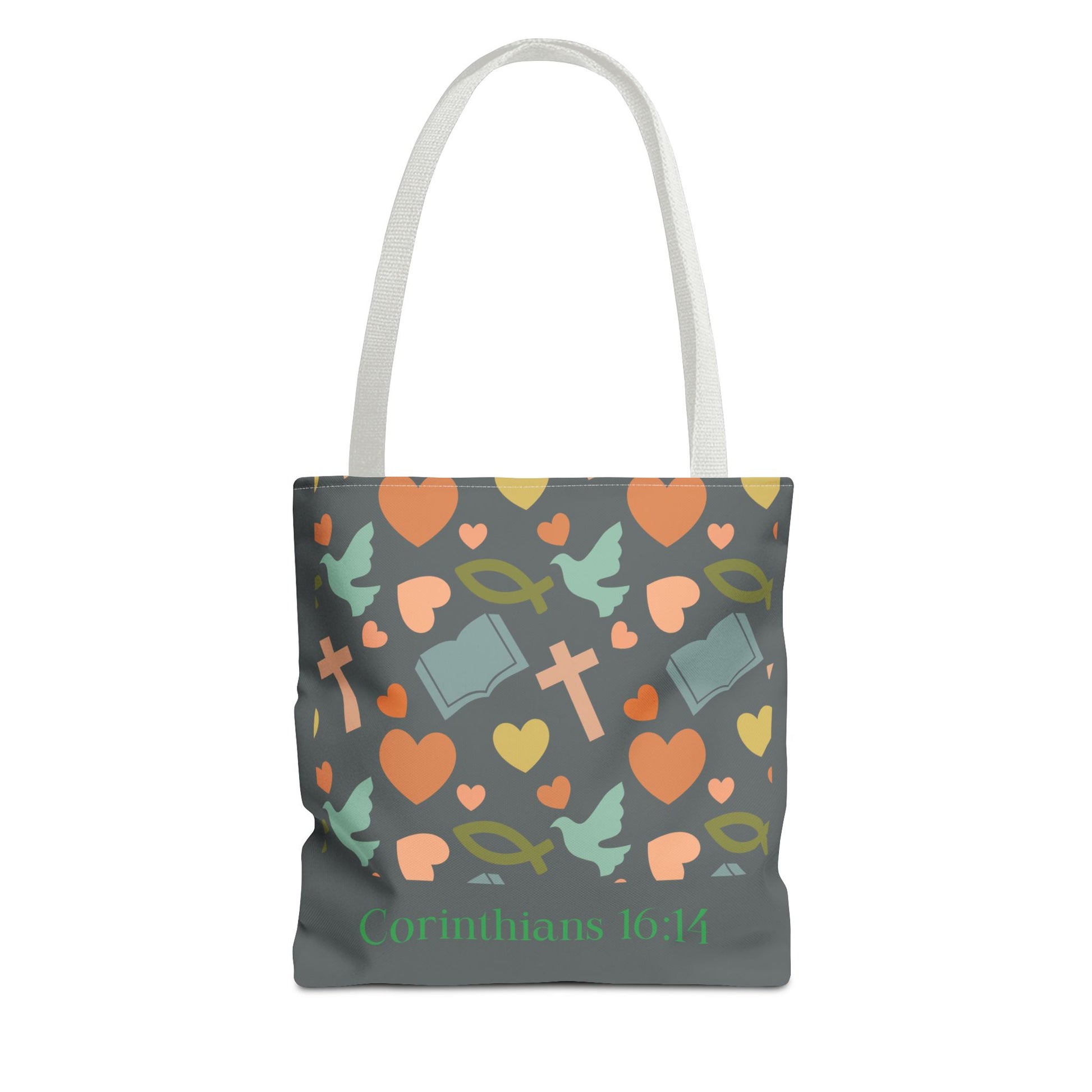 Inspirational Tote Bag - Faith, Love, Hope, Gift for Her, Spiritual Accessories, Bible Verse Tote