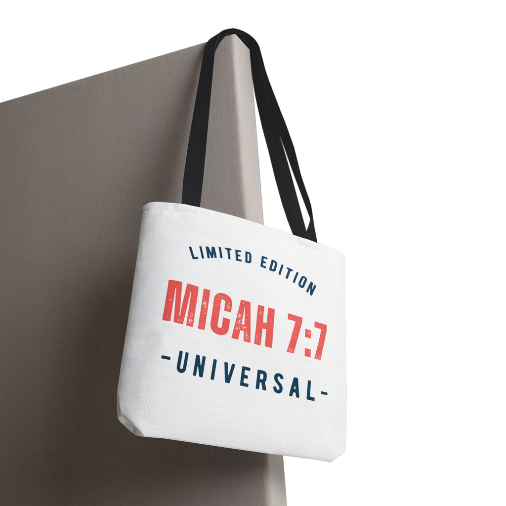 Limited Edition Inspirational Tote Bag - Micah 7:1, Motivational Carryall, Christian Gift, Everyday Tote, Reusable Shopping Bag