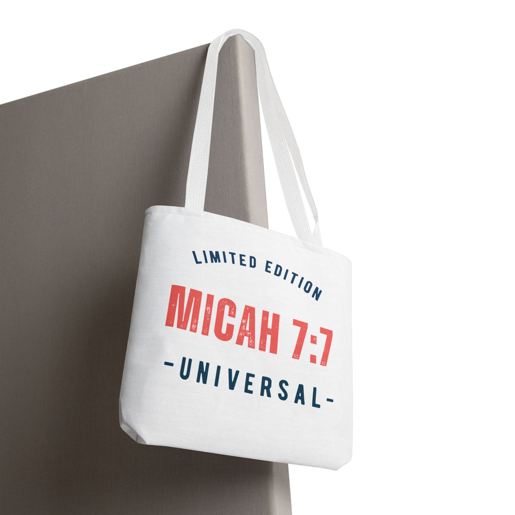 Limited Edition Inspirational Tote Bag - Micah 7:1, Motivational Carryall, Christian Gift, Everyday Tote, Reusable Shopping Bag