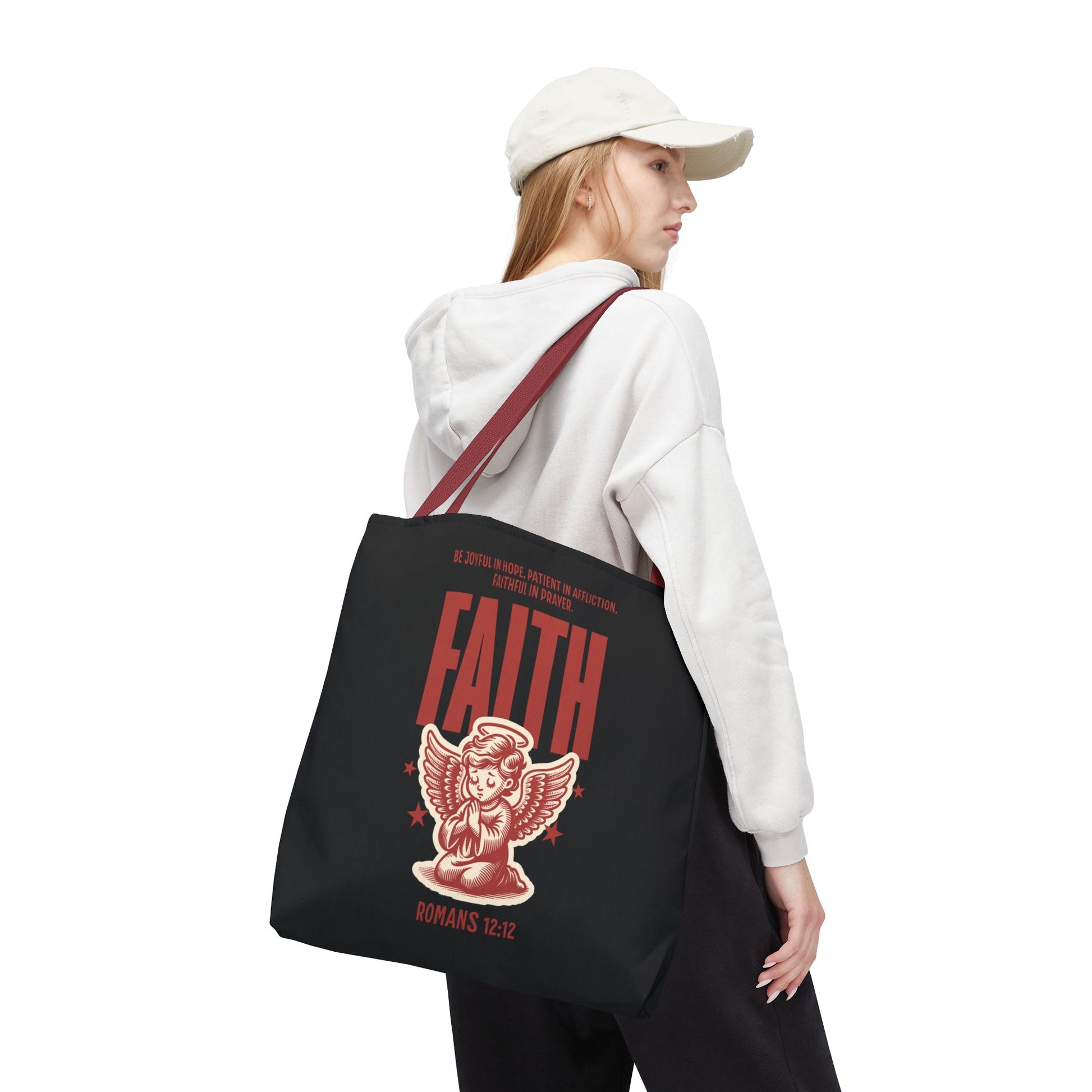 Faith-Inspired Tote Bag, Religious Shopping Bag, Gift for Believers, Motivational Daily Bag, Christian Faith Tote