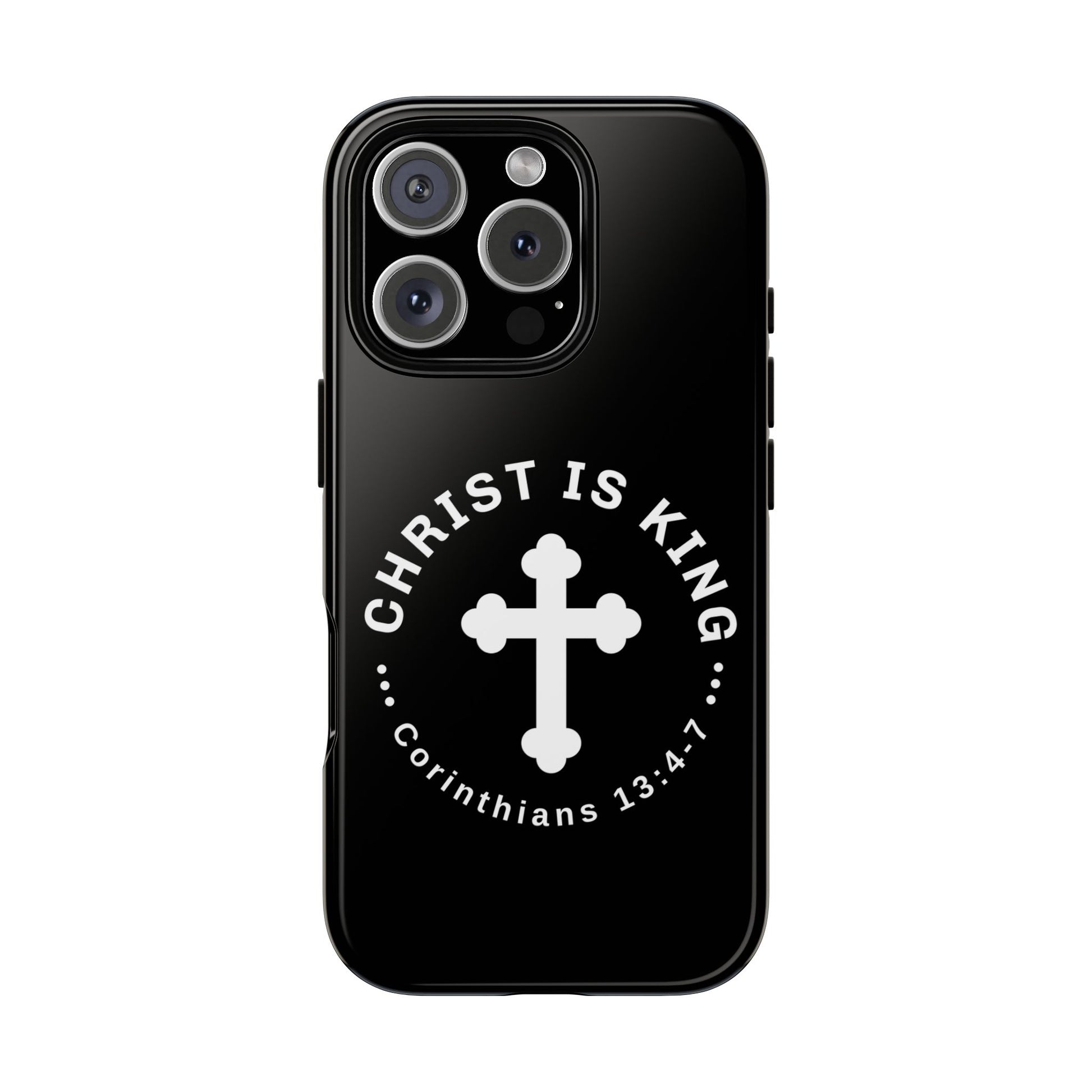 ⭐ Christ is King Phone Case – Tough Cases, Christian Gift, Bible Verse Merchandise, Cross Design, Faith Accessories
