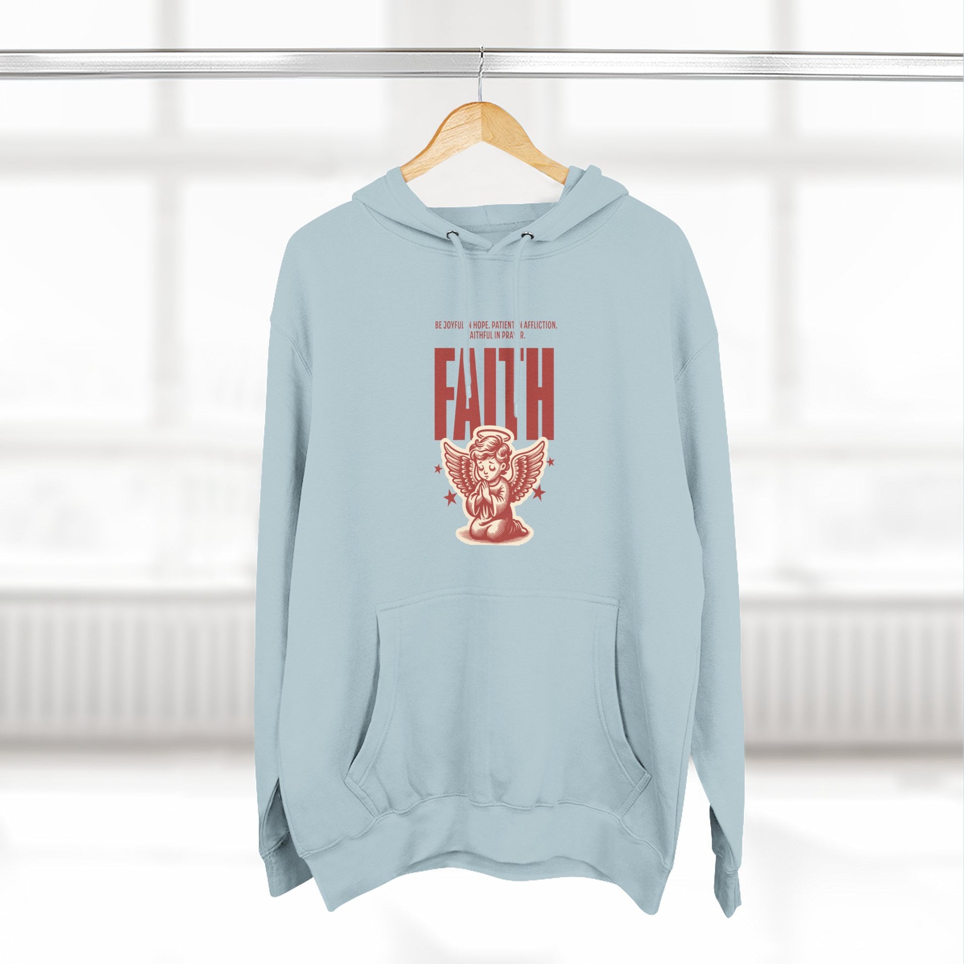 Faith-Inspired Three-Panel Fleece Hoodie, Cozy Spiritual Apparel, Perfect Gift for Friends, Casualwear for Everyday