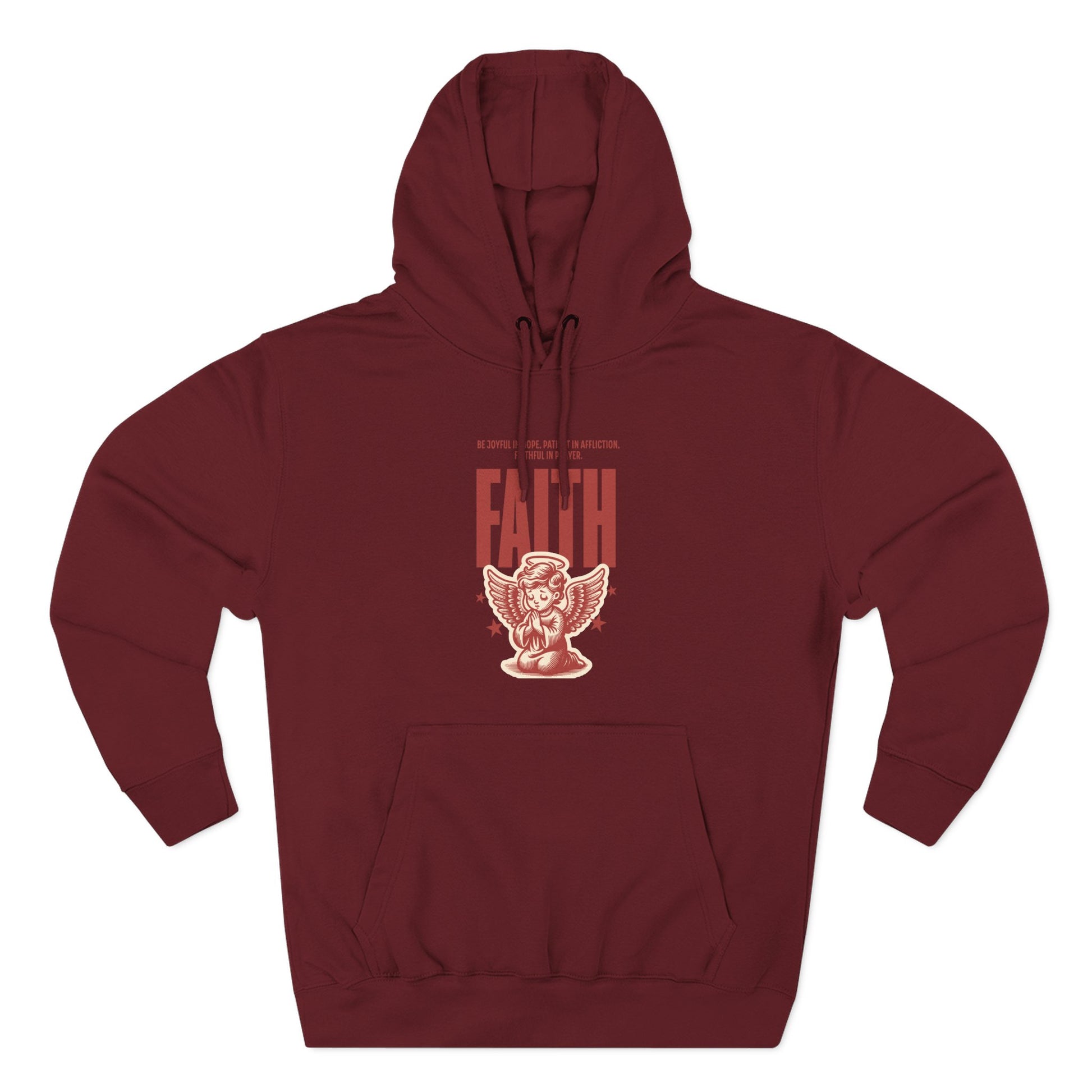 Faith-Inspired Three-Panel Fleece Hoodie, Cozy Spiritual Apparel, Perfect Gift for Friends, Casualwear for Everyday