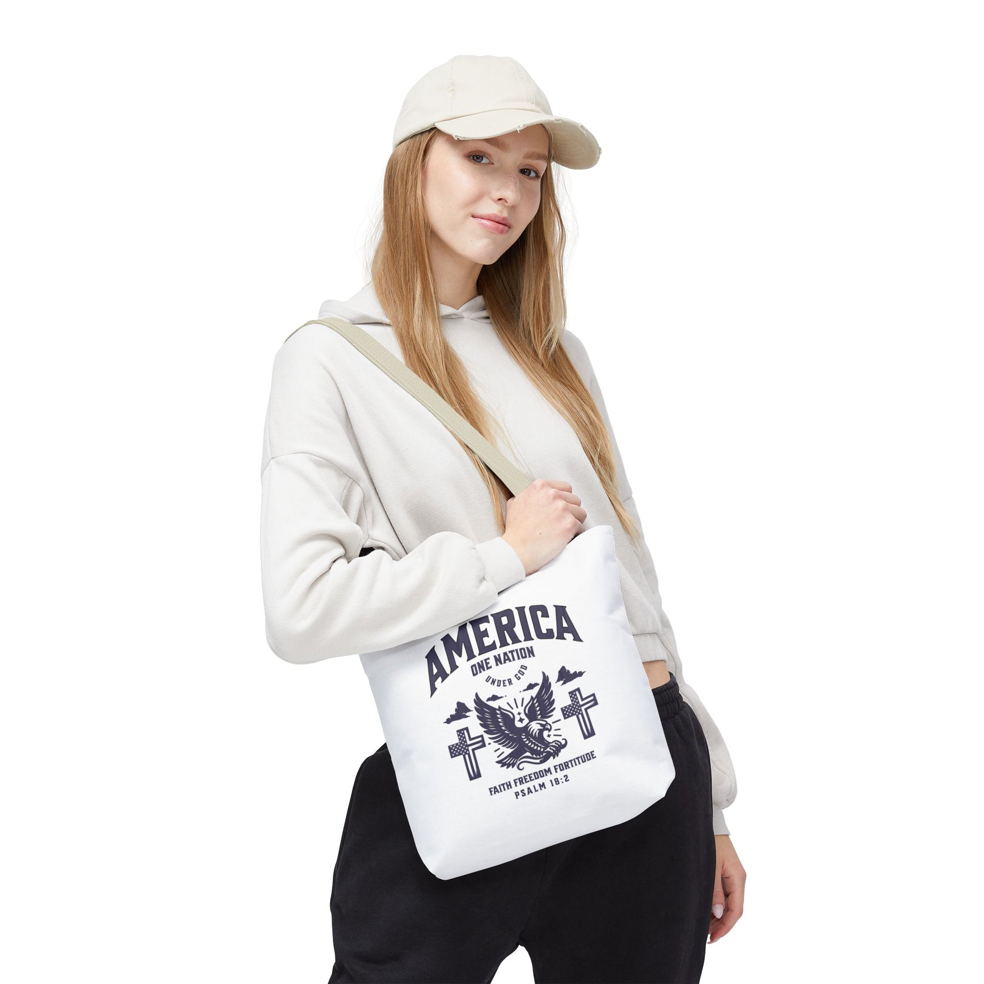 ⭐ America Faith Tote Bag – Bold Patriotic & Faith Statement