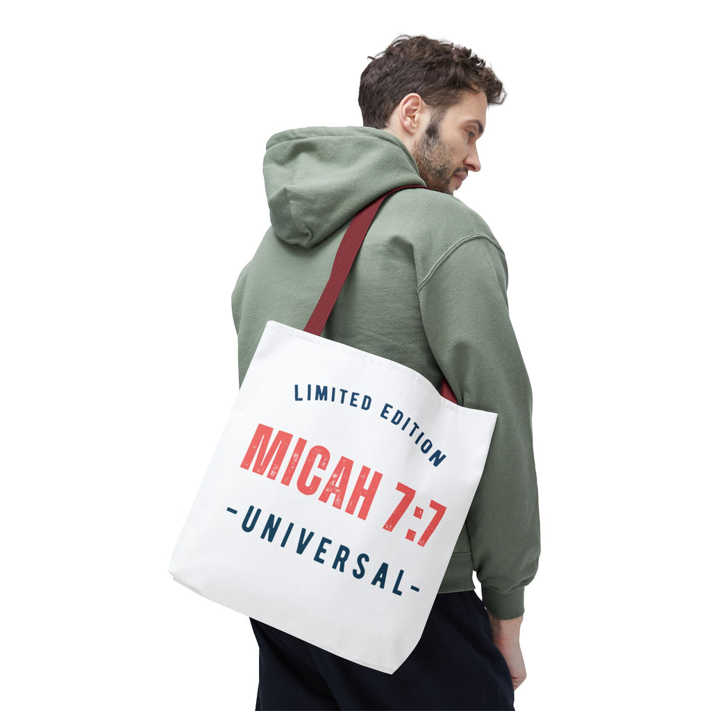 Limited Edition Inspirational Tote Bag - Micah 7:1, Motivational Carryall, Christian Gift, Everyday Tote, Reusable Shopping Bag