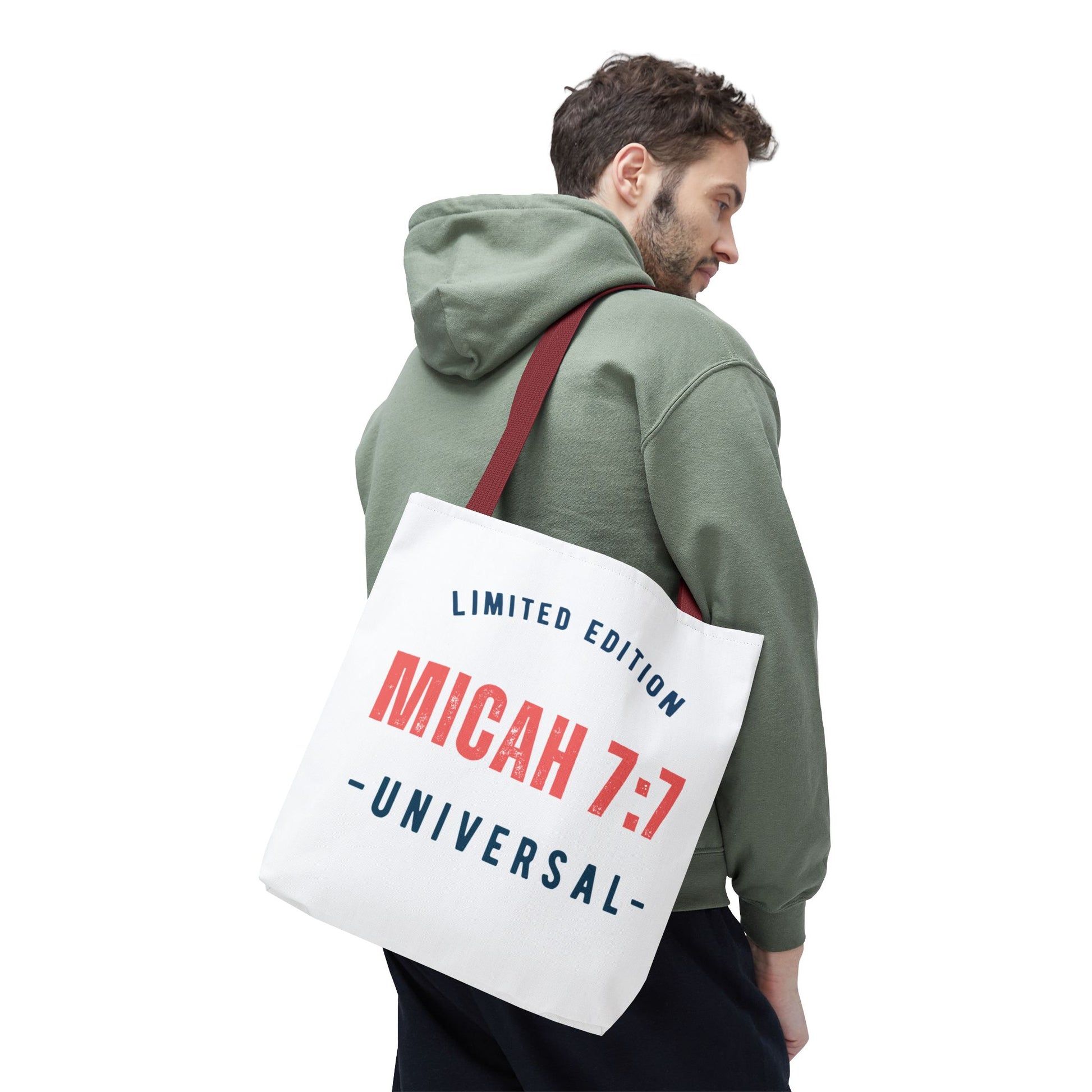 Limited Edition Inspirational Tote Bag - Micah 7:1, Motivational Carryall, Christian Gift, Everyday Tote, Reusable Shopping Bag