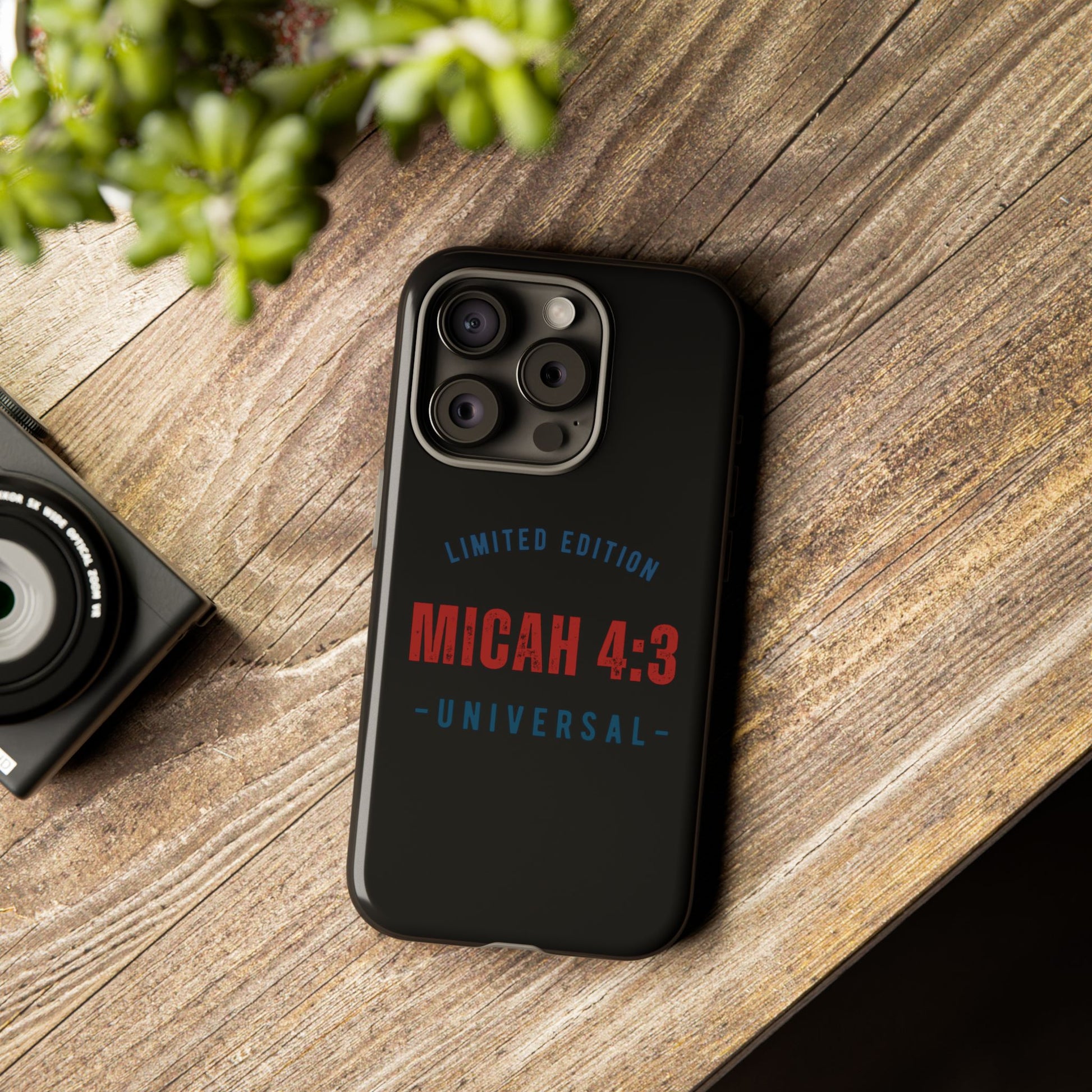 ⭐ Limited Edition Tough Phone Case, Inspirational Phone Cover, Micah 4:3 Design, Christian Gifts, Unique Cell Phone Accessory