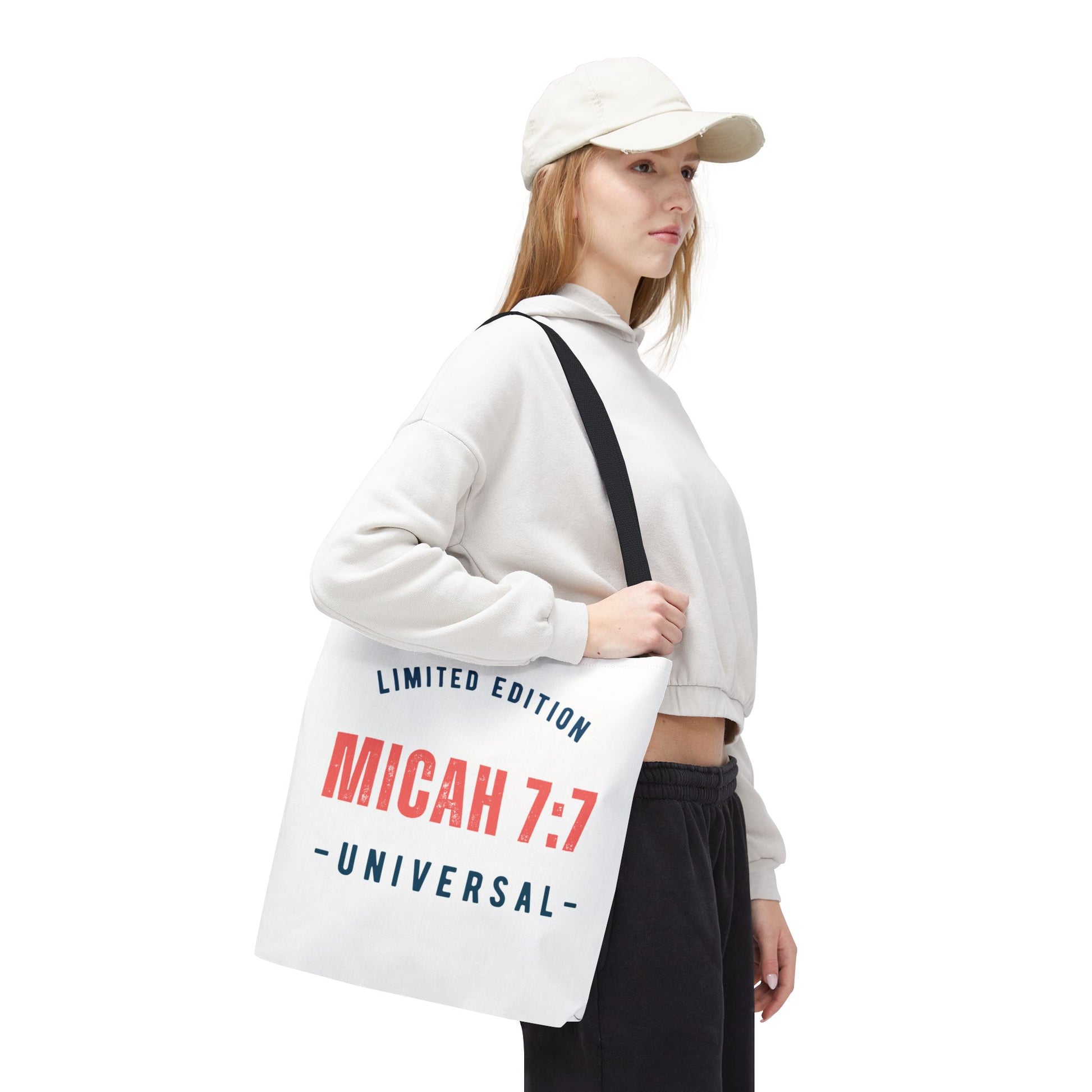 Limited Edition Inspirational Tote Bag - Micah 7:1, Motivational Carryall, Christian Gift, Everyday Tote, Reusable Shopping Bag