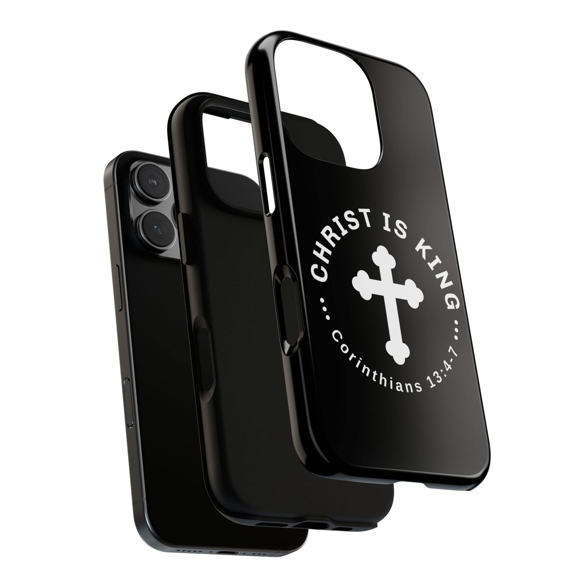 ⭐ Christ is King Phone Case – Tough Cases, Christian Gift, Bible Verse Merchandise, Cross Design, Faith Accessories