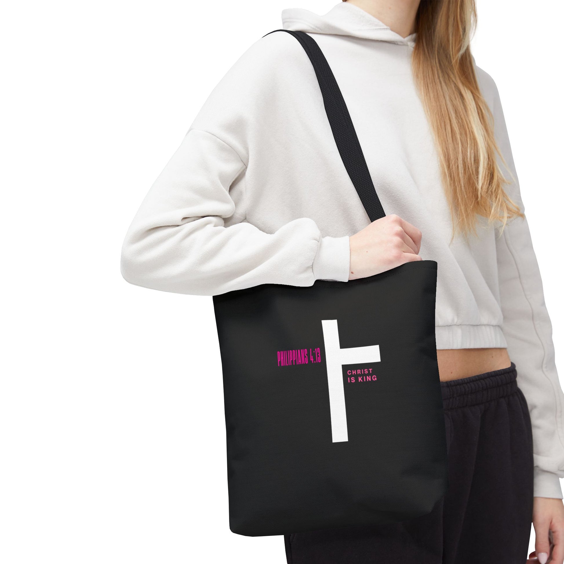 ⭐ Philippians 4:13 Tote Bag – Faith & Strength Statement Bag