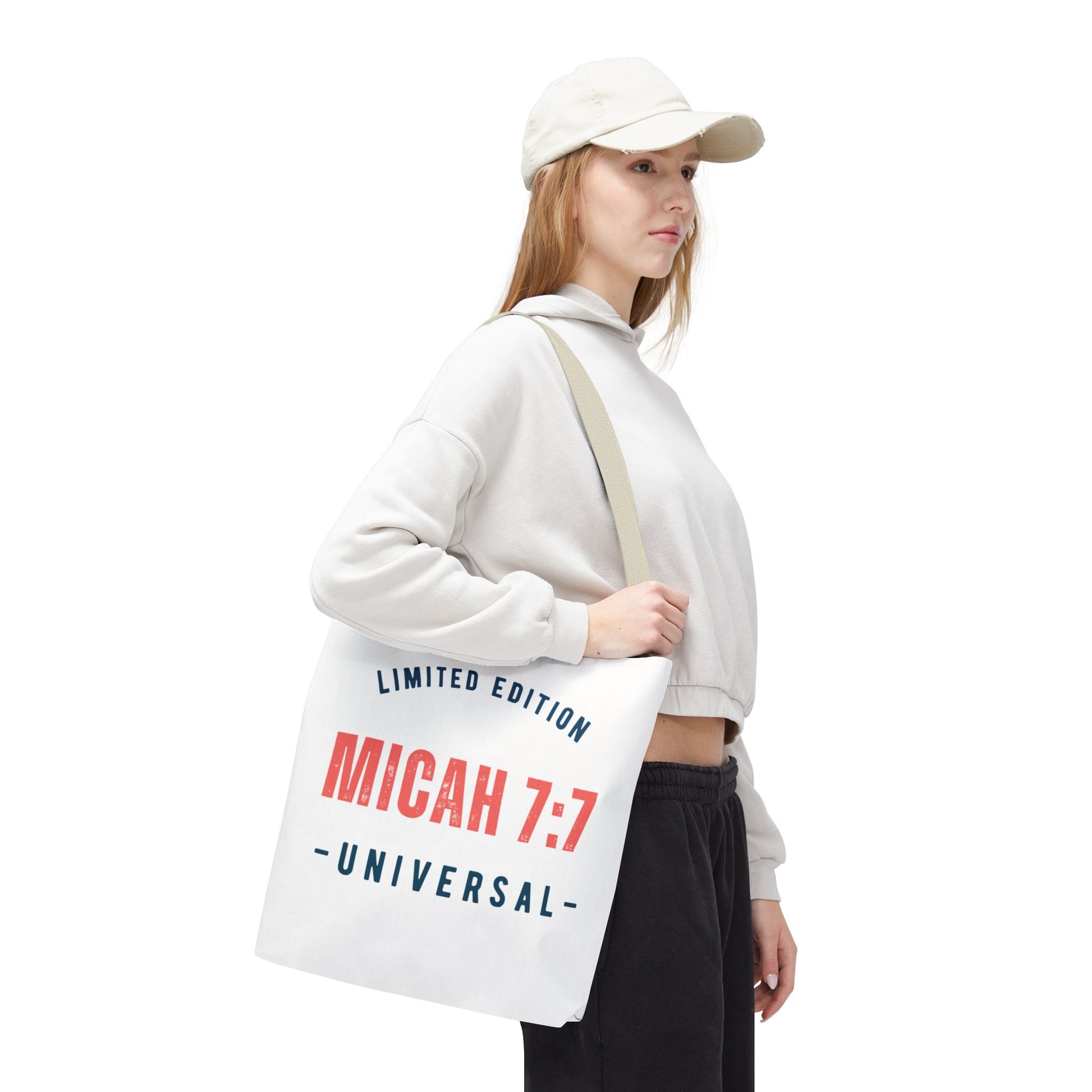 Limited Edition Inspirational Tote Bag - Micah 7:1, Motivational Carryall, Christian Gift, Everyday Tote, Reusable Shopping Bag