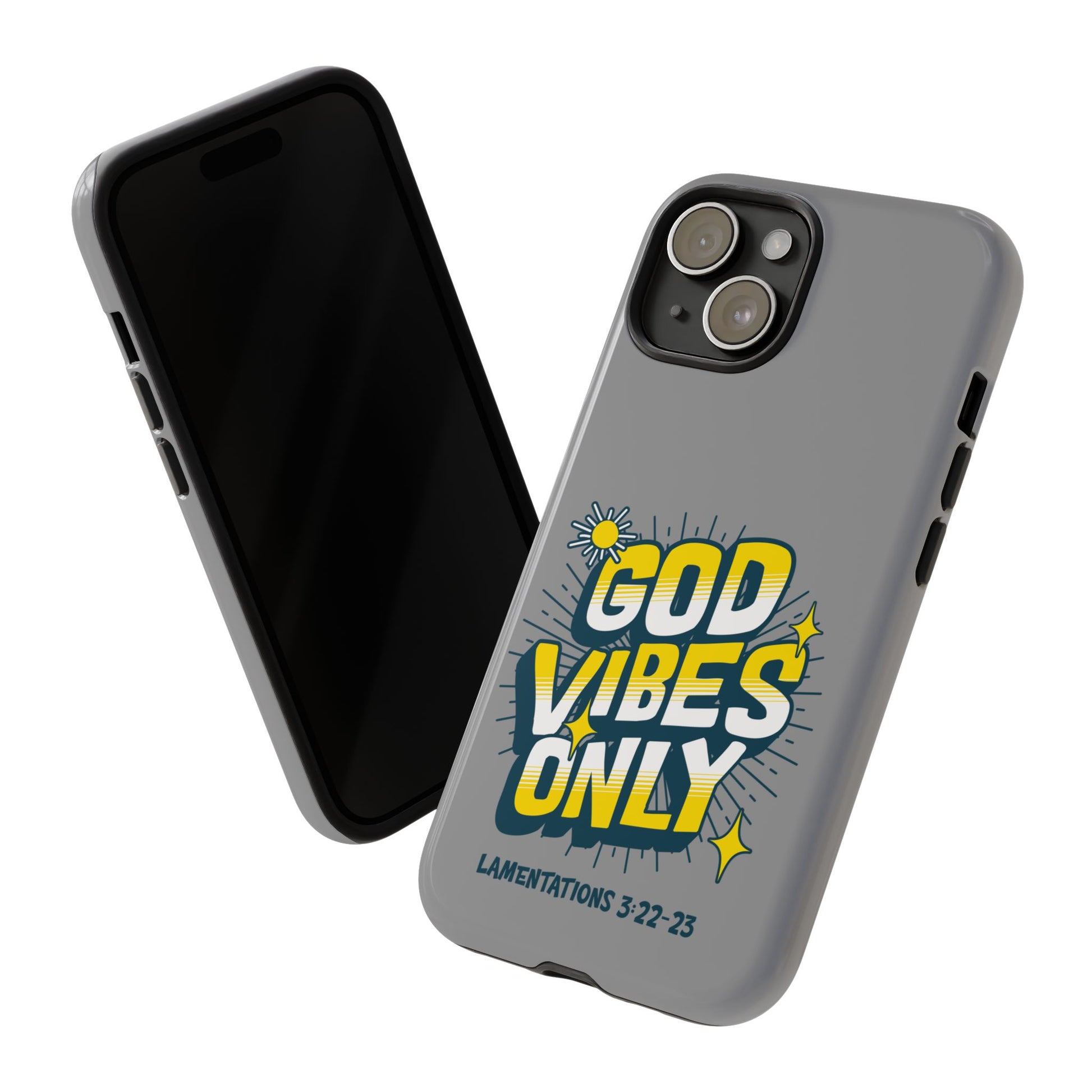God Vibes Only Phone Case - Inspirational Tough Case, Positive Message Cover, Gift for Faith, Spirituality, Encouragement