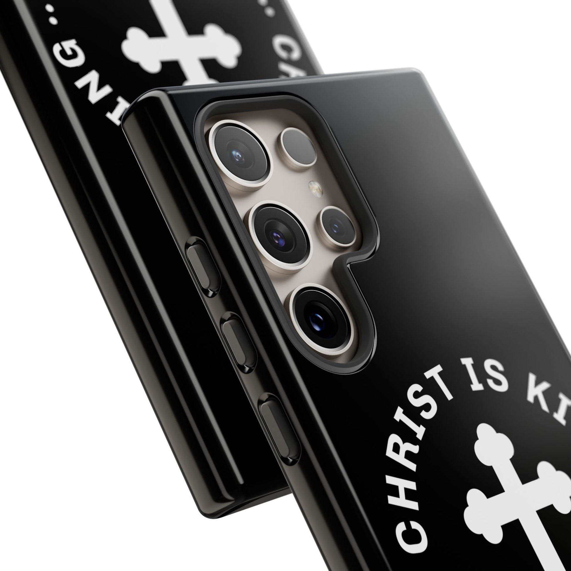 ⭐ Christ is King Phone Case – Tough Cases, Christian Gift, Bible Verse Merchandise, Cross Design, Faith Accessories