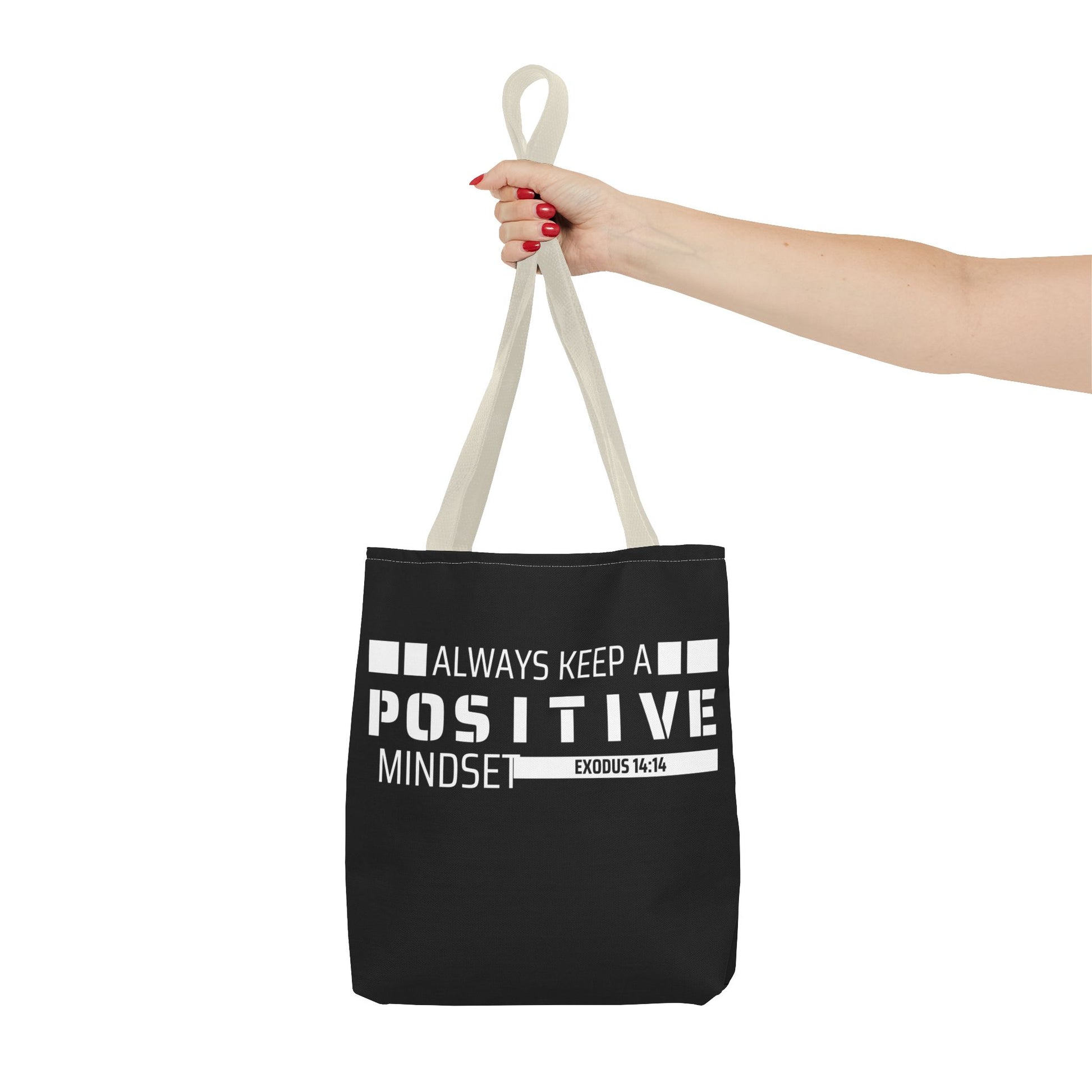 Always Keep A Positive Mindset Tote Bag, Inspirational Bag, Eco-Friendly Carryall, Motivational Gift, Affirmation Tote, Daily Reminder