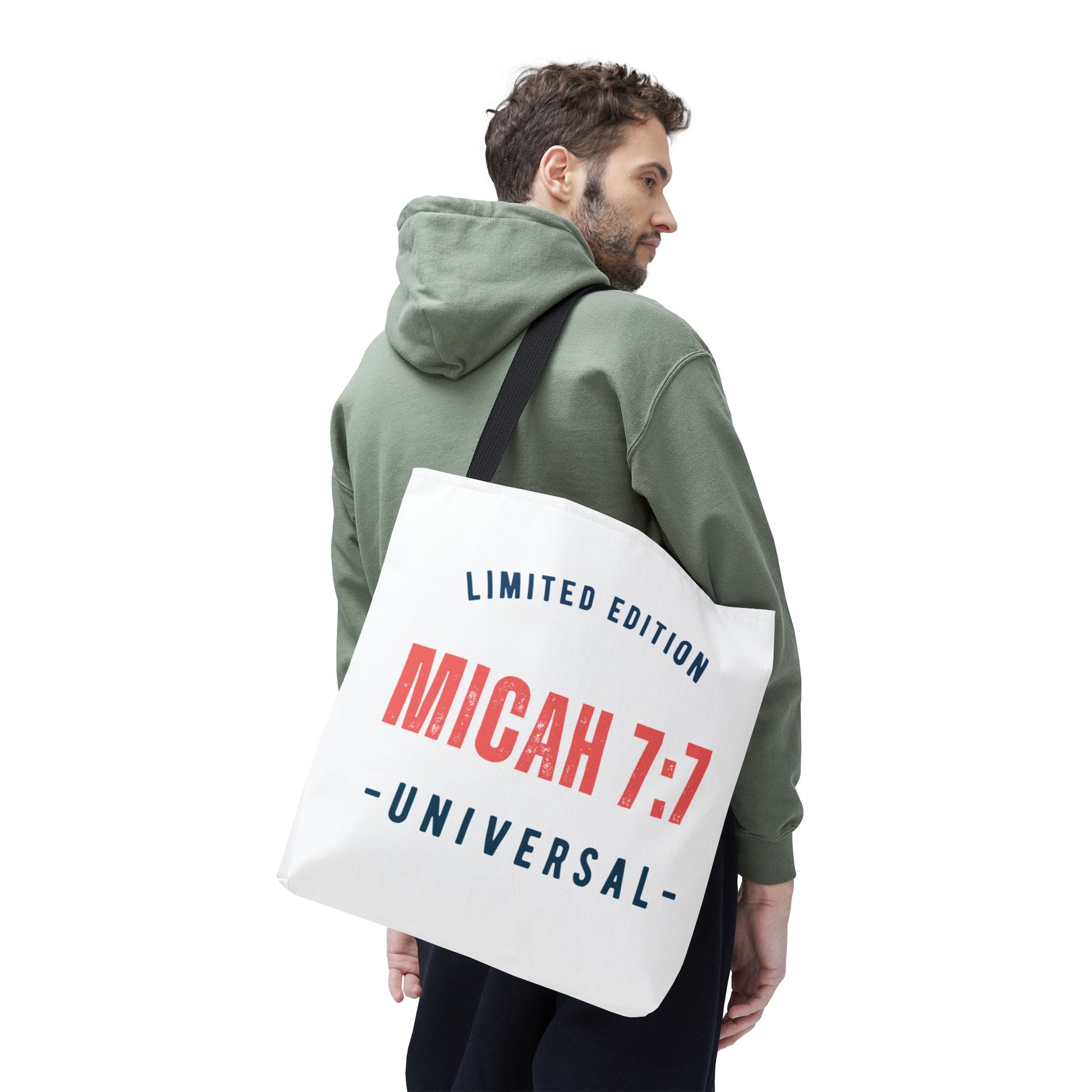 Limited Edition Inspirational Tote Bag - Micah 7:1, Motivational Carryall, Christian Gift, Everyday Tote, Reusable Shopping Bag