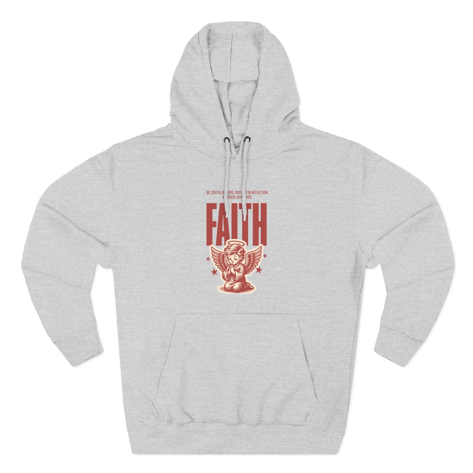 Faith-Inspired Three-Panel Fleece Hoodie, Cozy Spiritual Apparel, Perfect Gift for Friends, Casualwear for Everyday