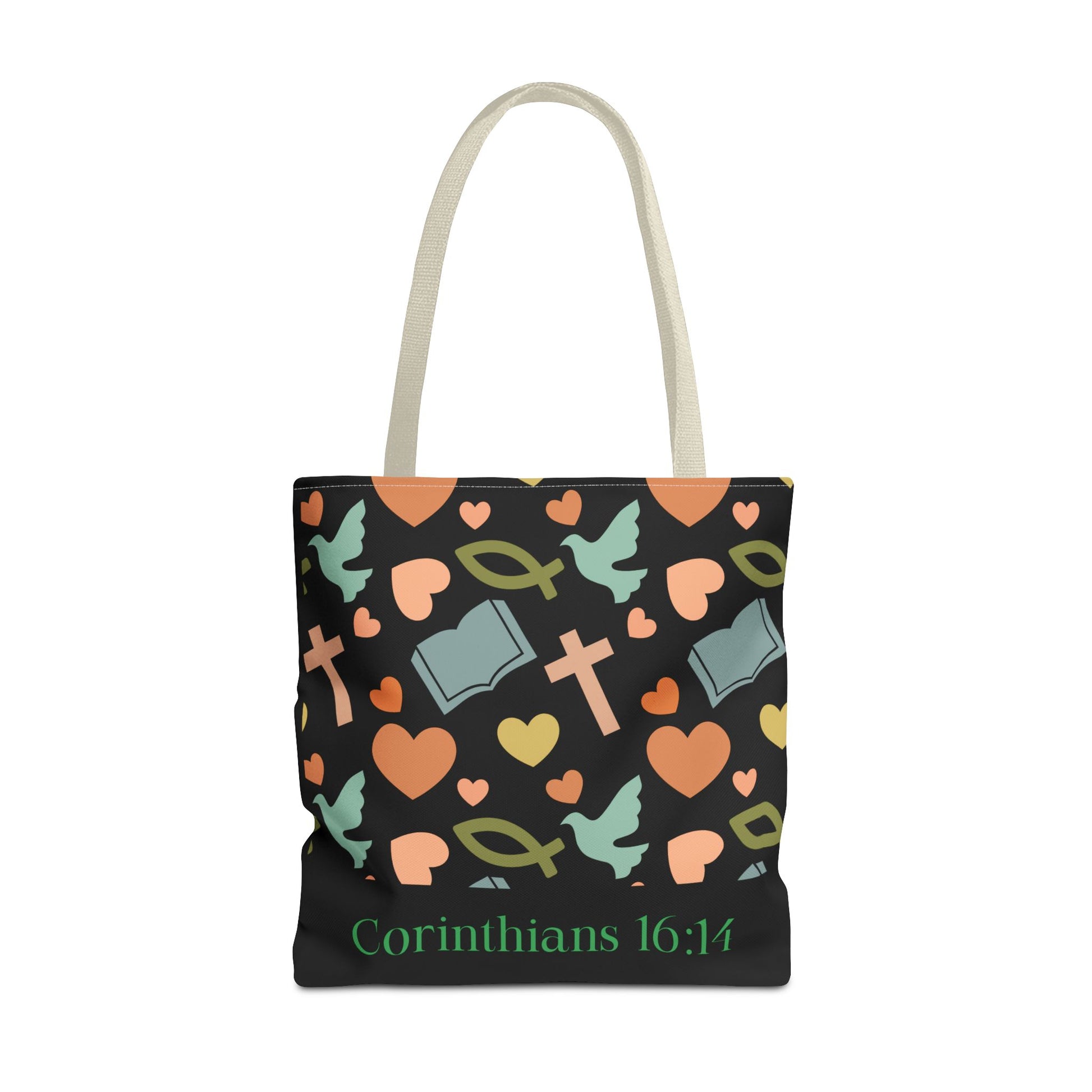 Christian Tote Bag with Inspirational Design, Perfect for Church, Gift for Believers, Faith-based Accessory, Everyday Use, Bible Verse Tote