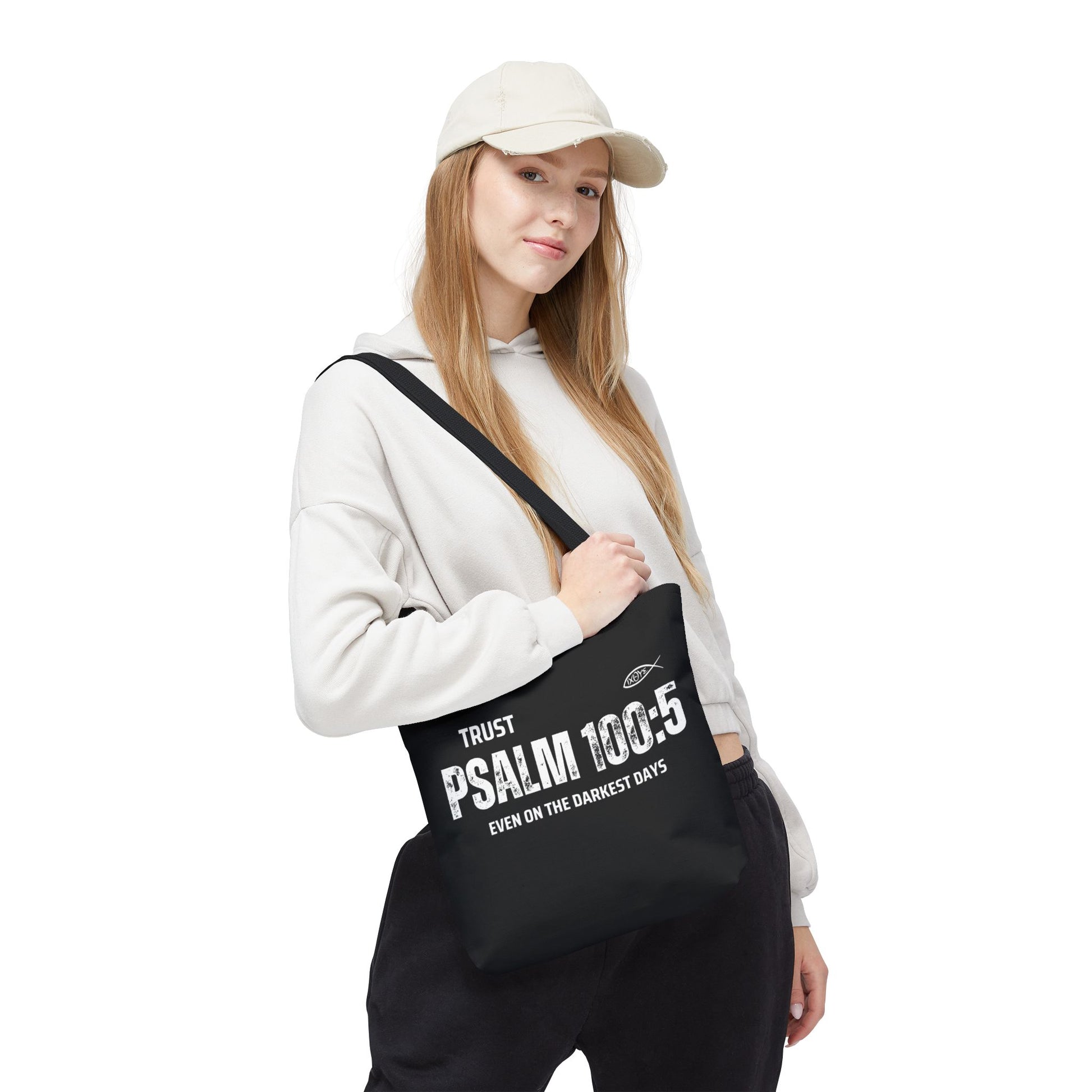 Trust Psalm 100:5 Inspirational Tote Bag, Motivational Shopping Bag, Faith-Based Gift, Christian Bag, Everyday Use Tote