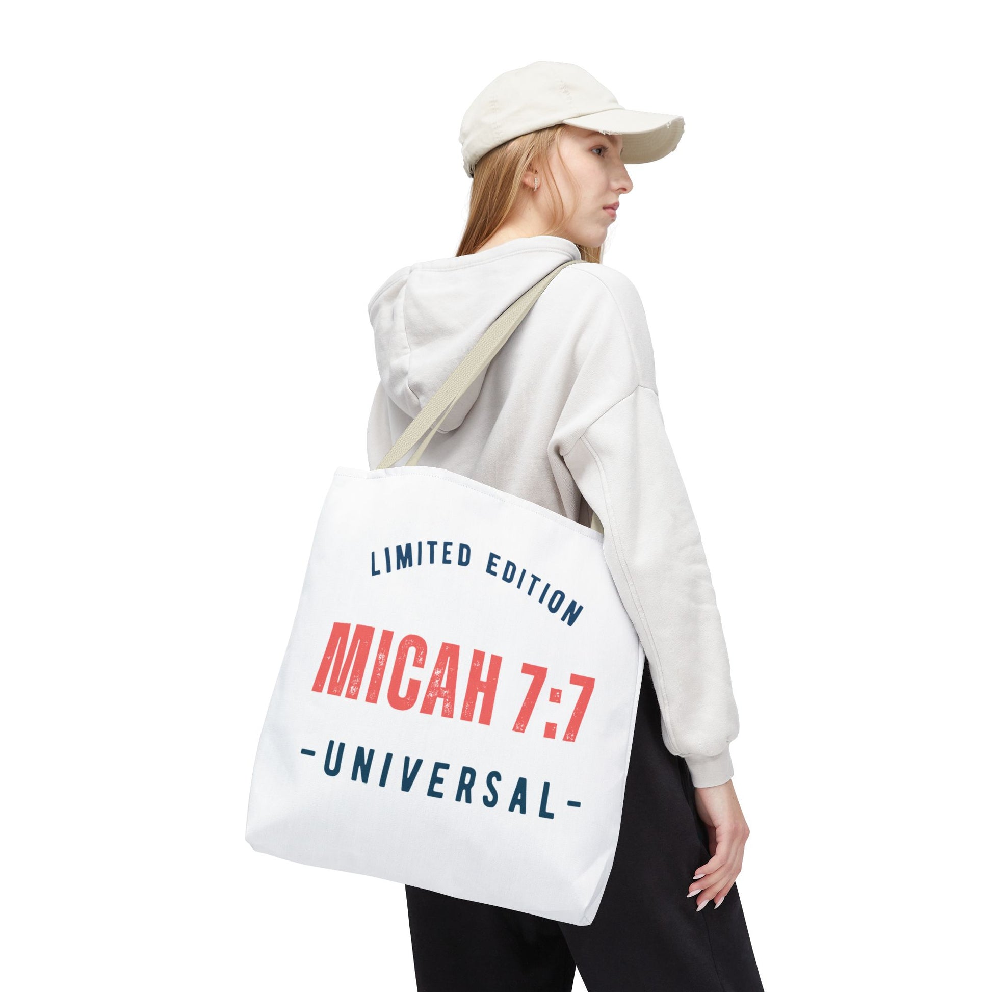 Limited Edition Inspirational Tote Bag - Micah 7:1, Motivational Carryall, Christian Gift, Everyday Tote, Reusable Shopping Bag
