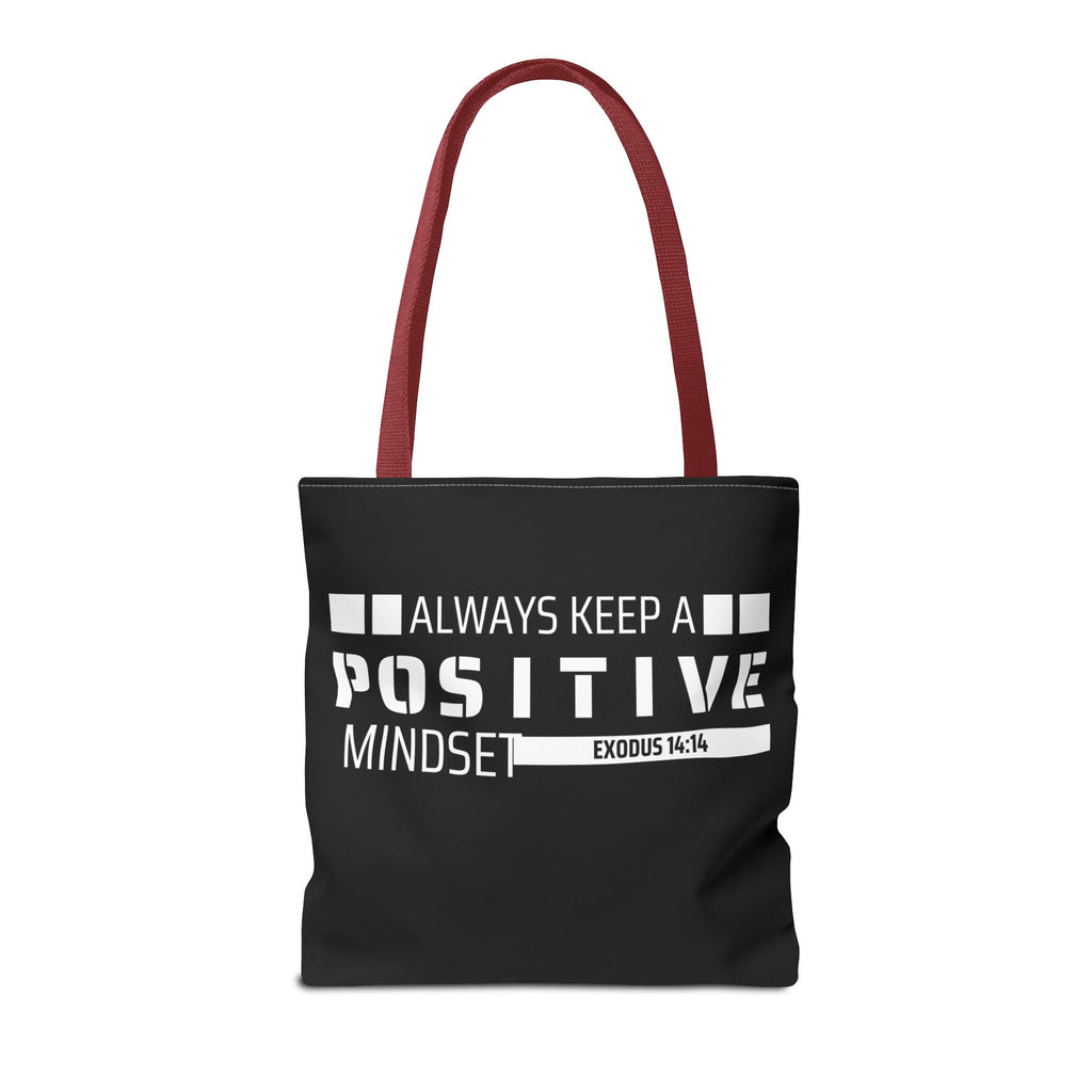 Always Keep A Positive Mindset Tote Bag, Inspirational Bag, Eco-Friendly Carryall, Motivational Gift, Affirmation Tote, Daily Reminder