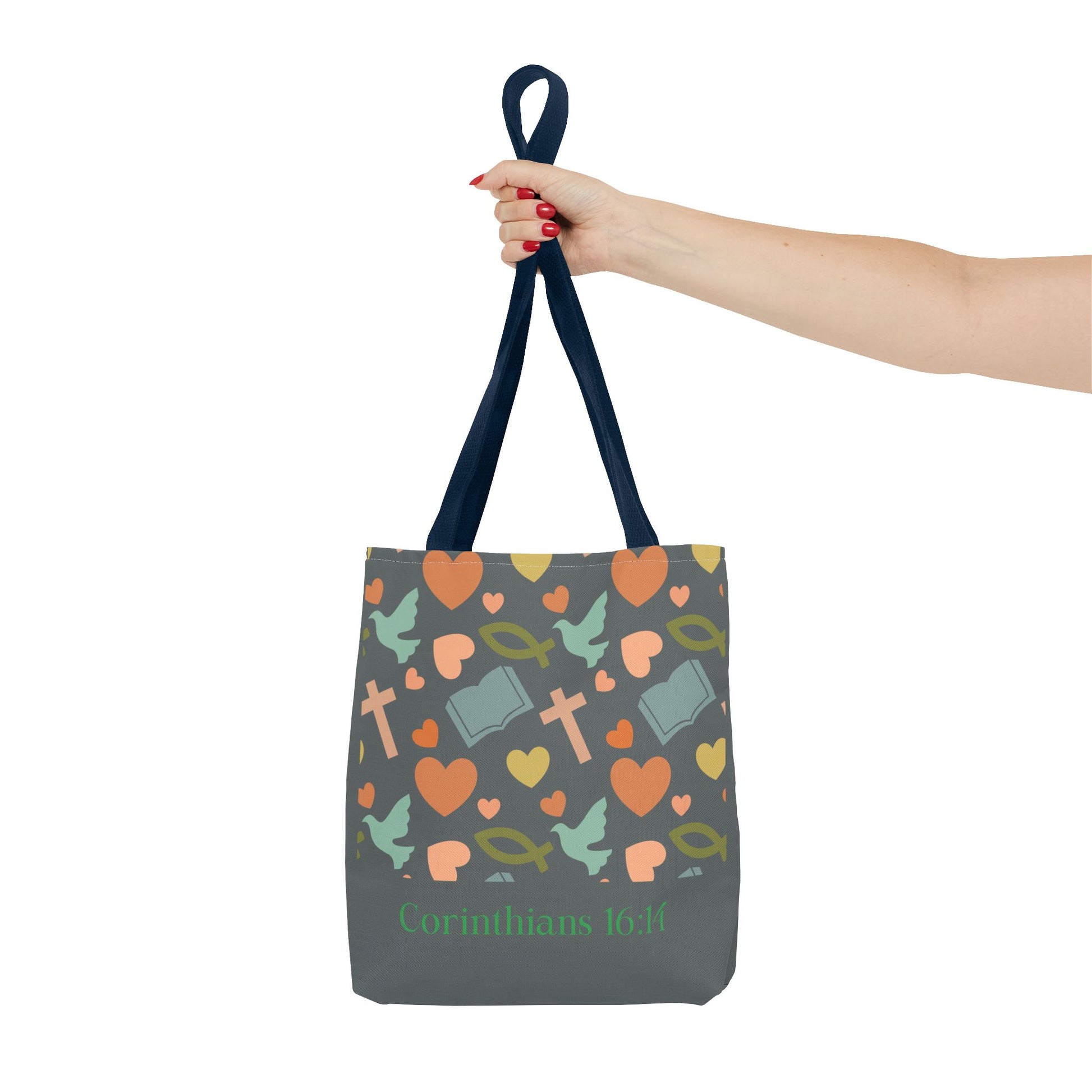 Inspirational Tote Bag - Faith, Love, Hope, Gift for Her, Spiritual Accessories, Bible Verse Tote