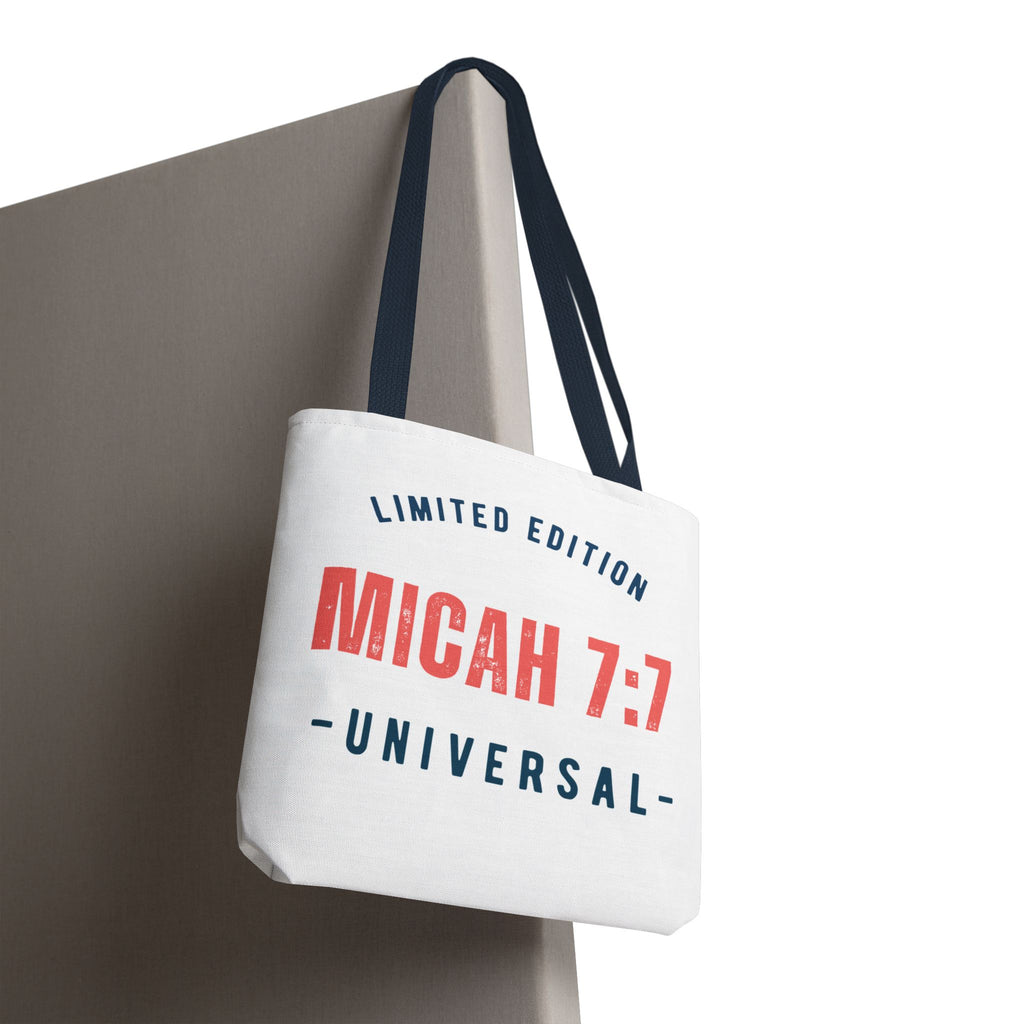 Limited Edition Inspirational Tote Bag - Micah 7:1, Motivational Carryall, Christian Gift, Everyday Tote, Reusable Shopping Bag