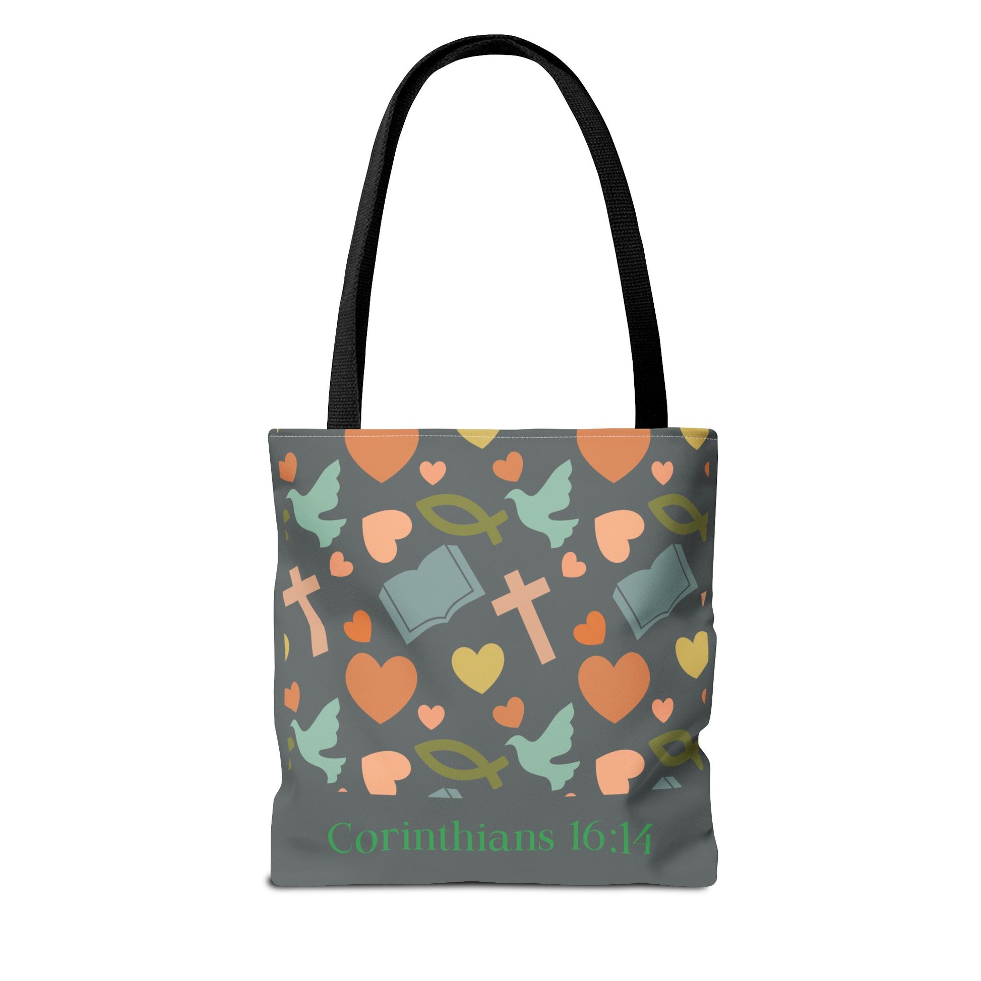 Inspirational Tote Bag - Faith, Love, Hope, Gift for Her, Spiritual Accessories, Bible Verse Tote
