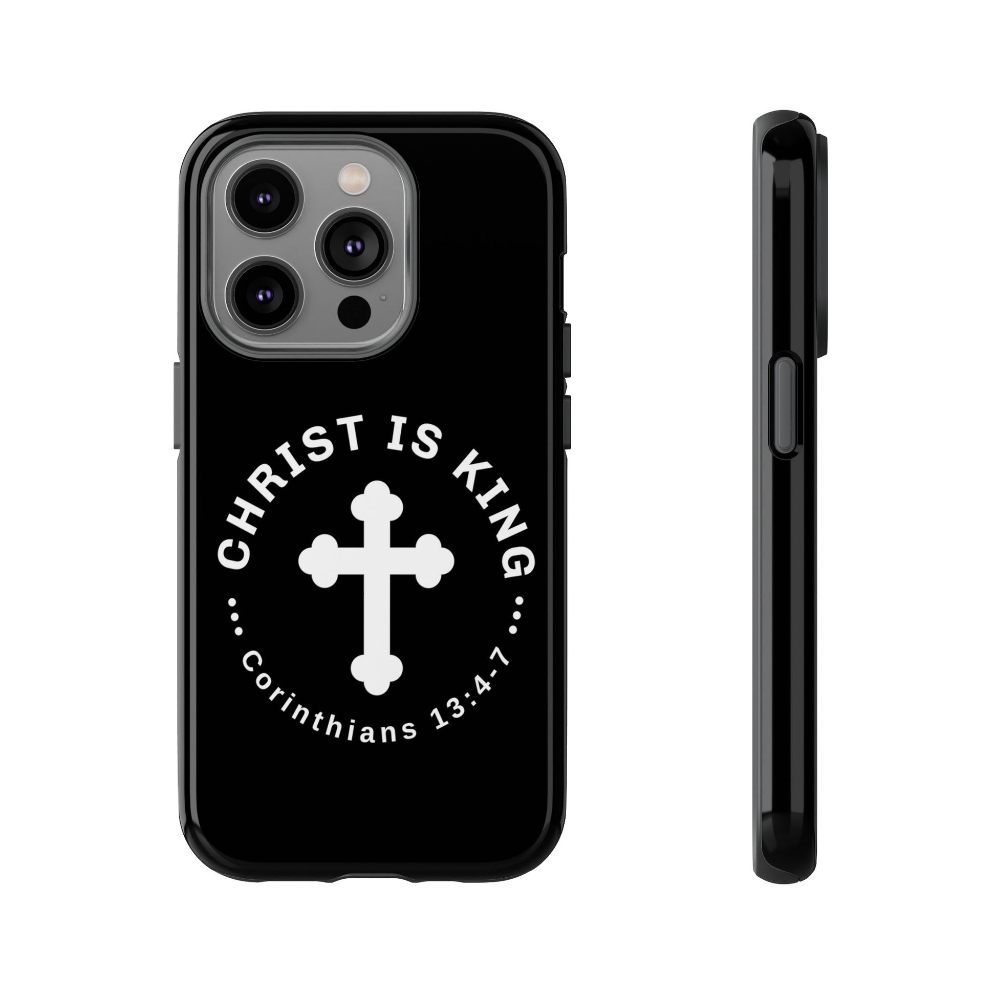 ⭐ Christ is King Phone Case – Tough Cases, Christian Gift, Bible Verse Merchandise, Cross Design, Faith Accessories