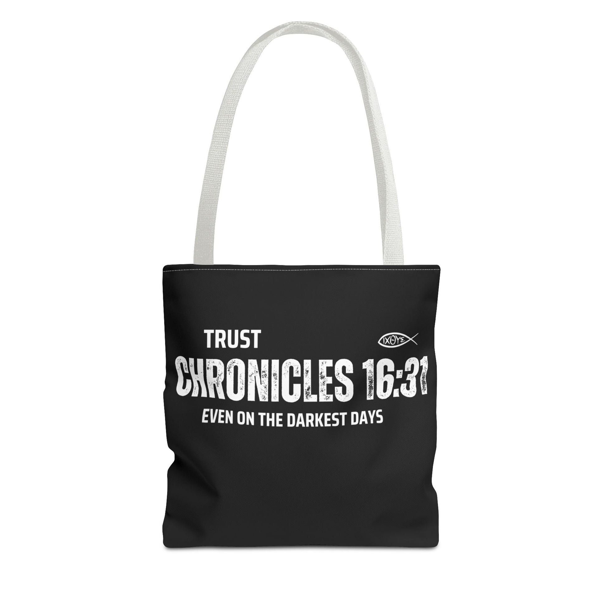Inspirational Tote Bag - Trust Chronicles 16:31, Faith-themed Gift, Bible Verse Tote, Motivational Shopping Bag, Christian Message Accessory