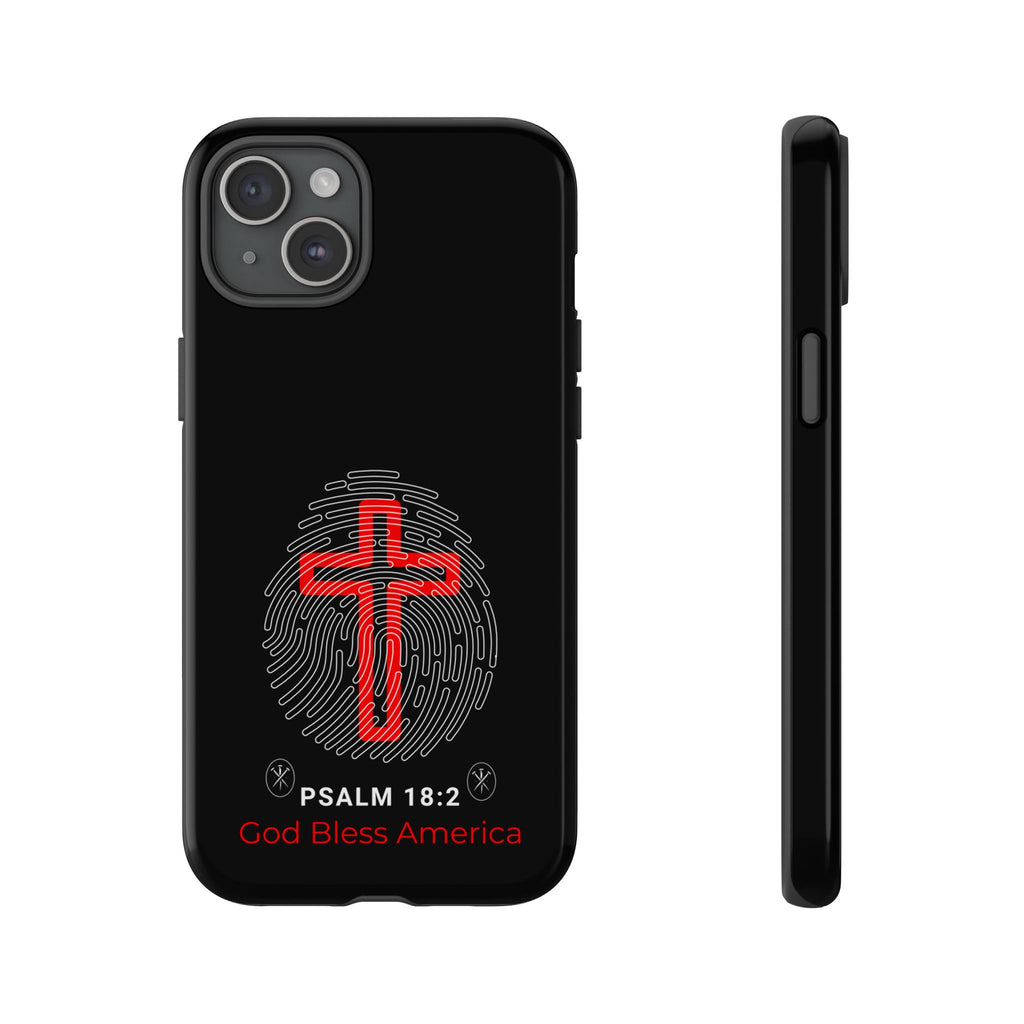 Christian Phone Case with Cross Design, Tough Case for Protection, Gifts for Faith, Bible Verse, God Bless America
