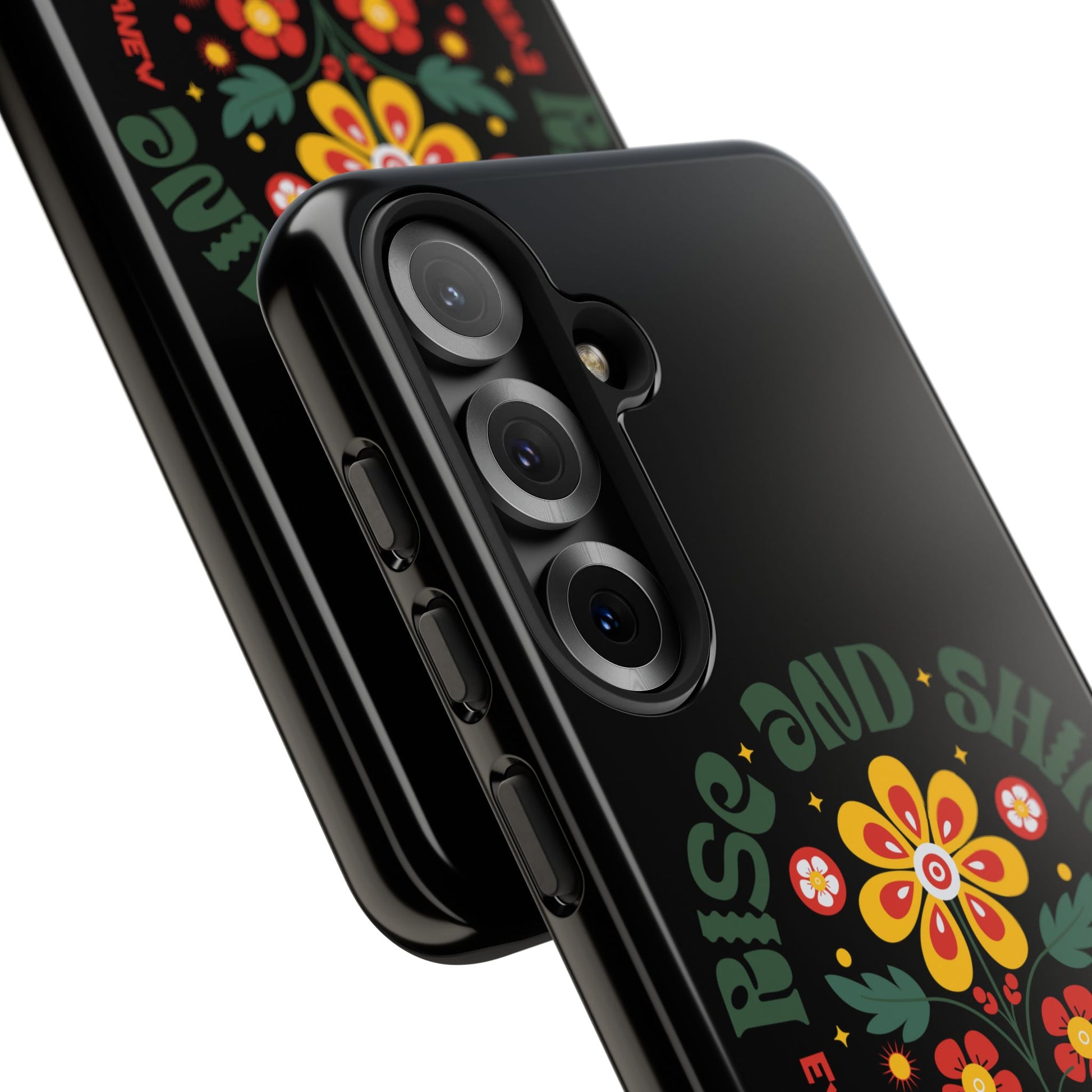 Floral "Rise and Shine" Galatians 6:9 Phone Case – Motivational Christian Gift
