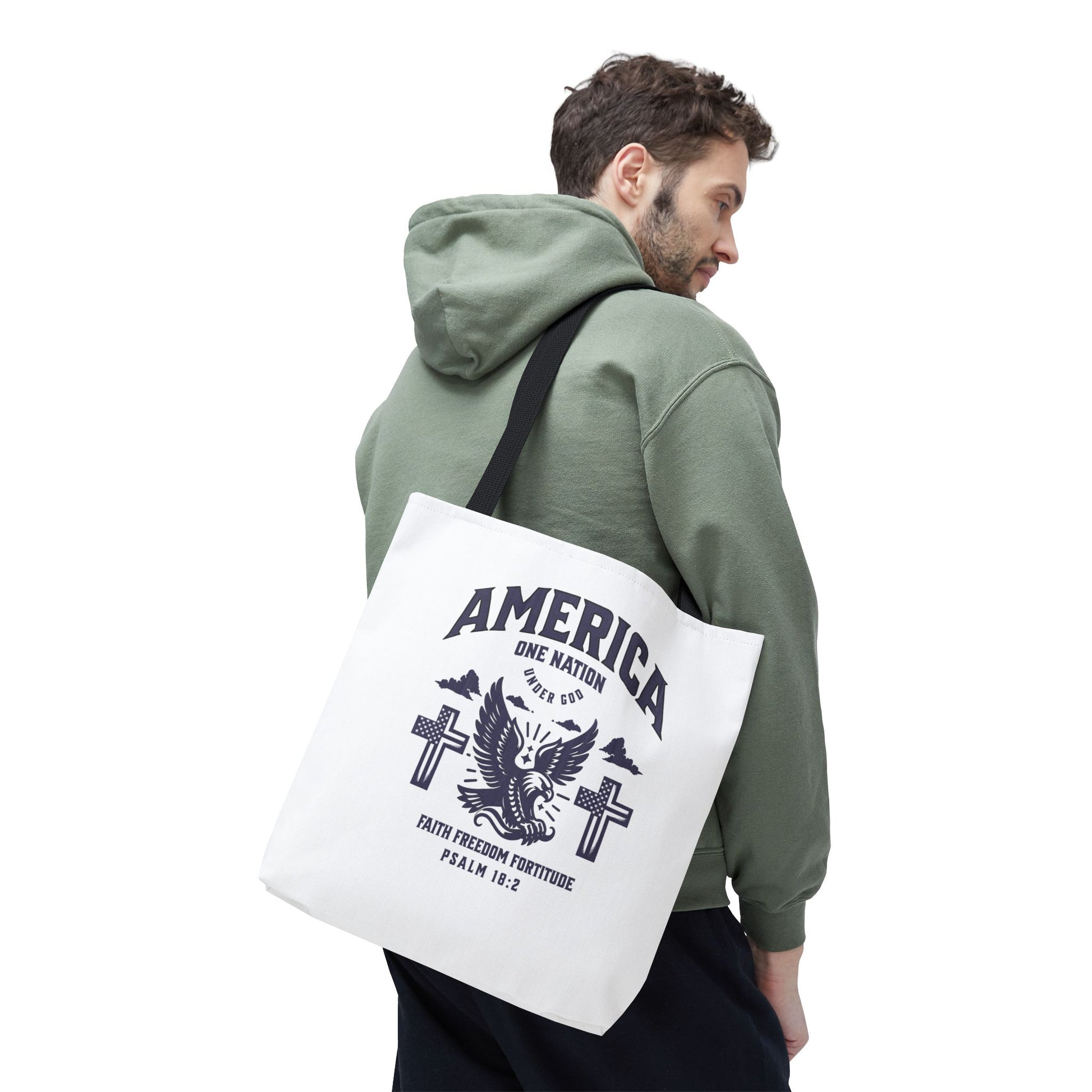 ⭐ America Faith Tote Bag – Bold Patriotic & Faith Statement
