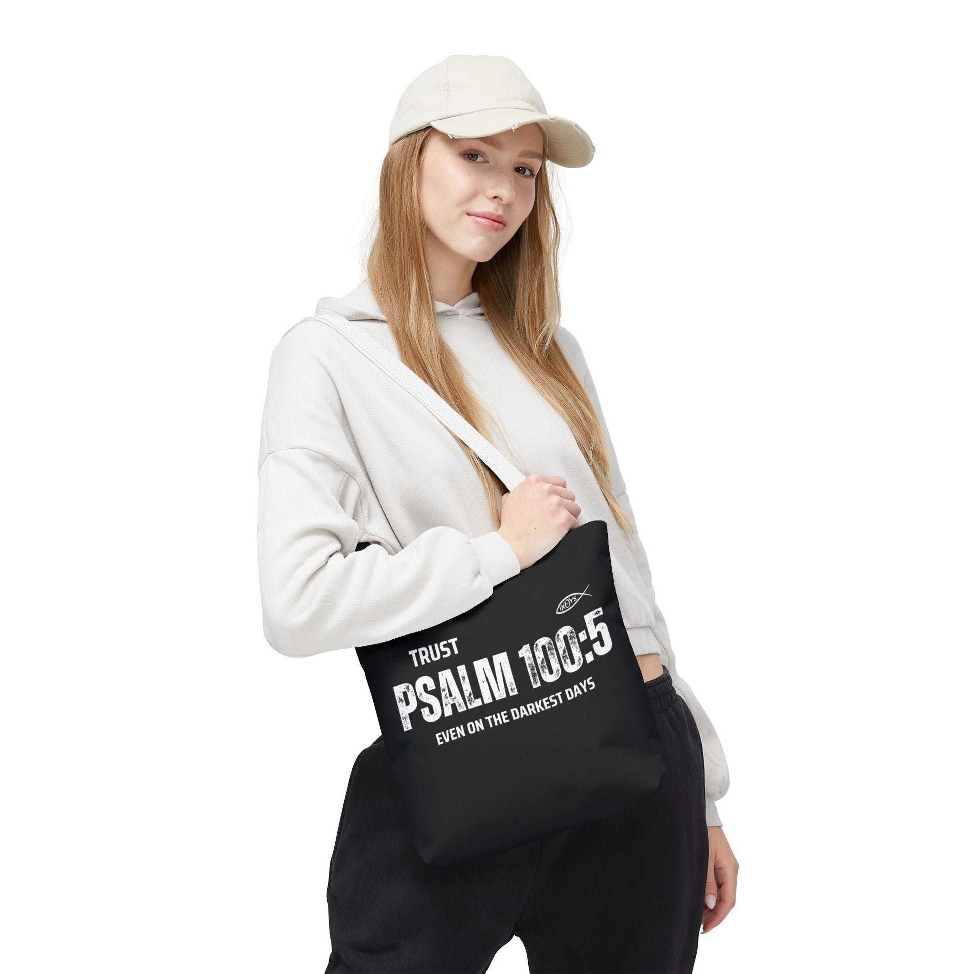 Trust Psalm 100:5 Inspirational Tote Bag, Motivational Shopping Bag, Faith-Based Gift, Christian Bag, Everyday Use Tote