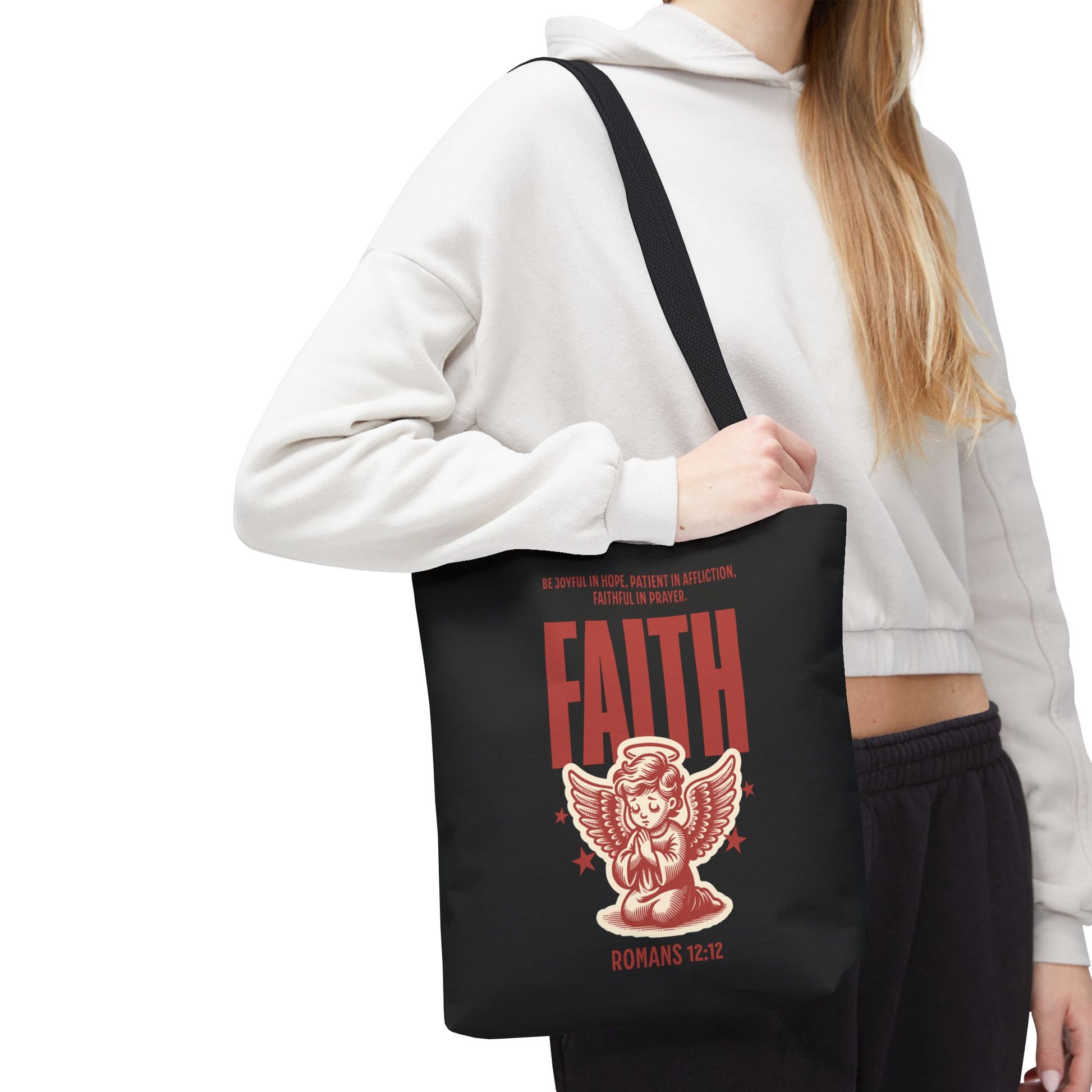 Faith-Inspired Tote Bag, Religious Shopping Bag, Gift for Believers, Motivational Daily Bag, Christian Faith Tote