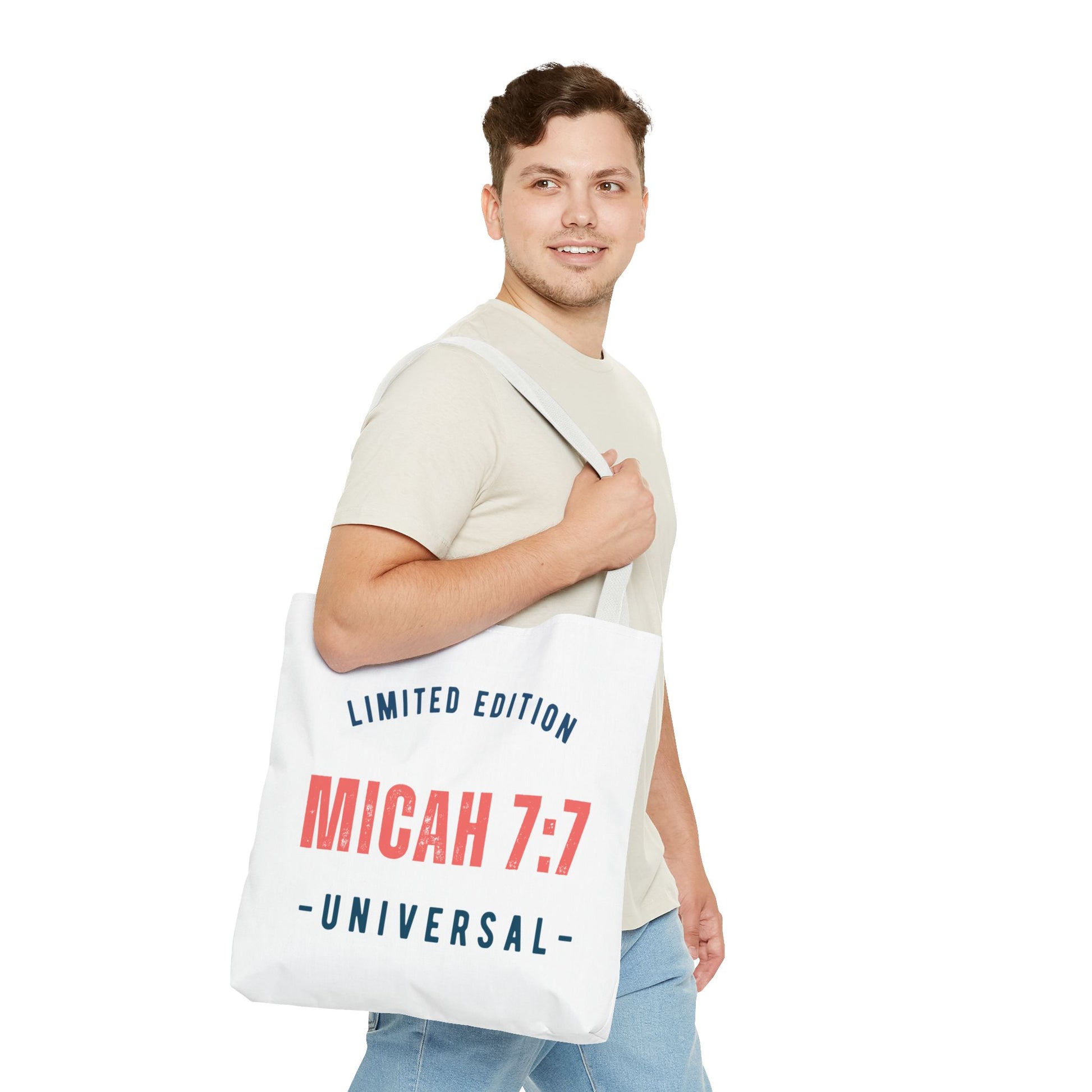Limited Edition Inspirational Tote Bag - Micah 7:1, Motivational Carryall, Christian Gift, Everyday Tote, Reusable Shopping Bag