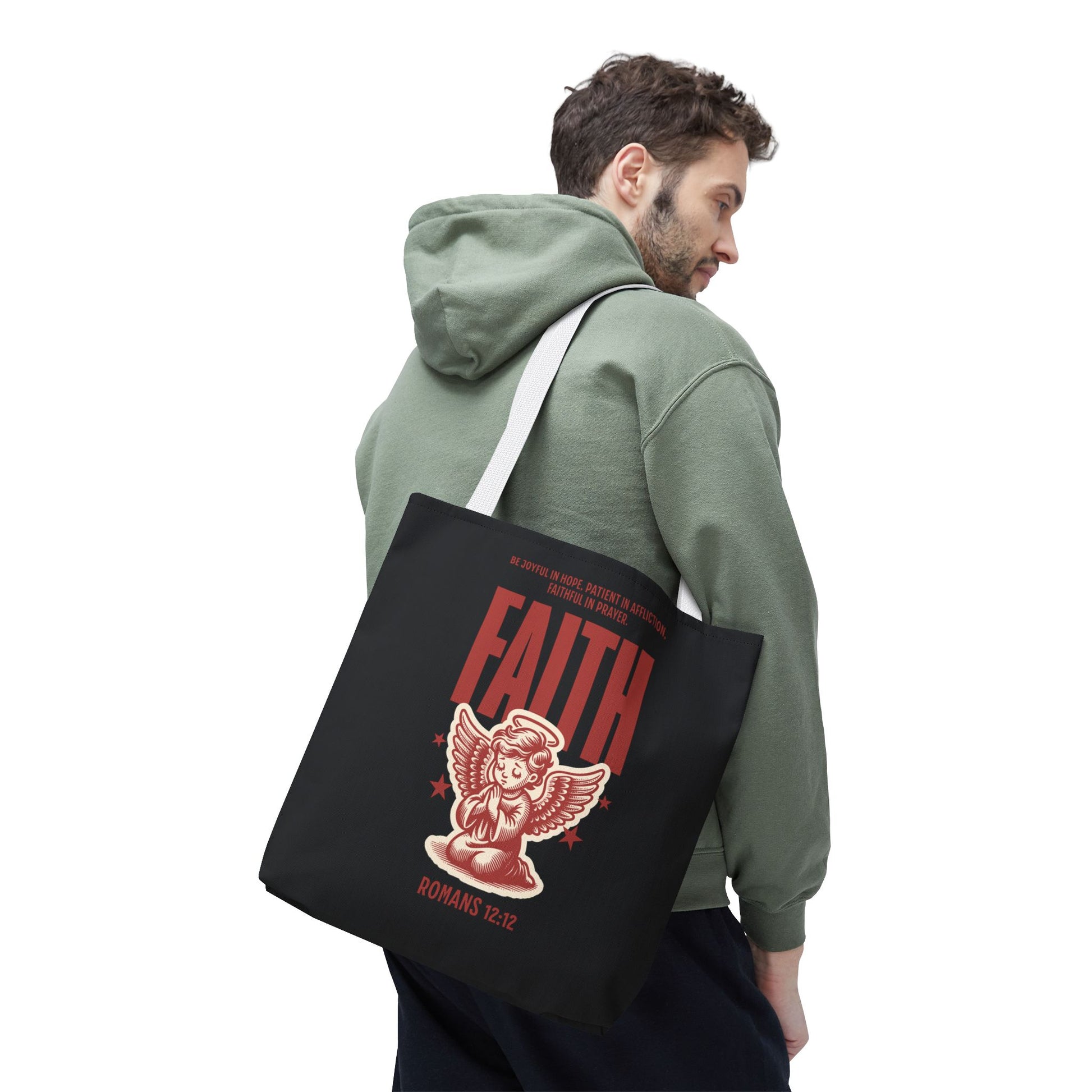 Faith-Inspired Tote Bag, Religious Shopping Bag, Gift for Believers, Motivational Daily Bag, Christian Faith Tote