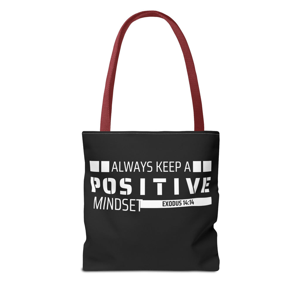 Always Keep A Positive Mindset Tote Bag, Inspirational Bag, Eco-Friendly Carryall, Motivational Gift, Affirmation Tote, Daily Reminder